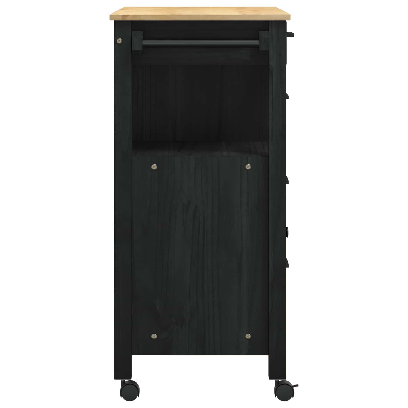 Kitchen Trolley Simple Black