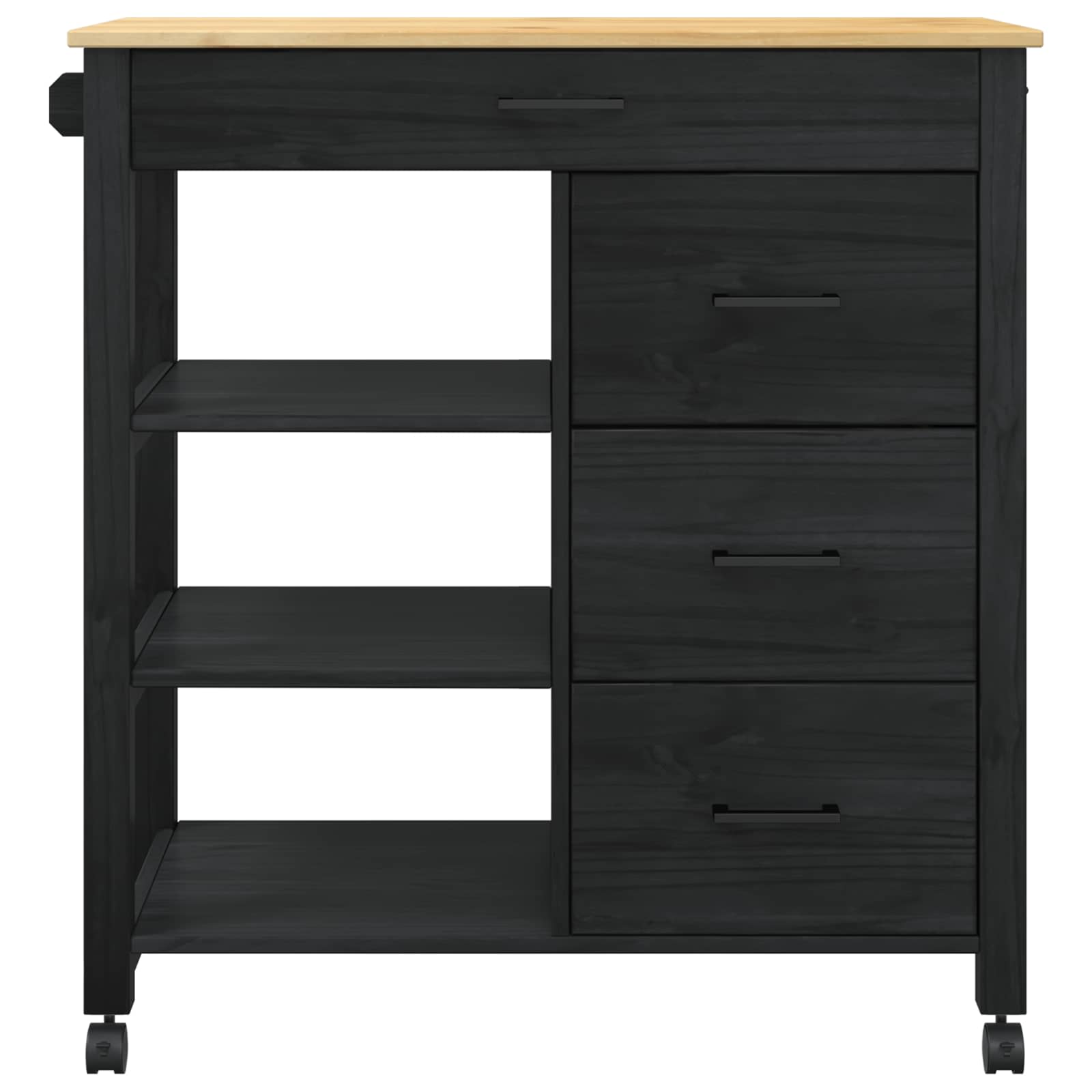 Virtuvės vežimėlis Juoda