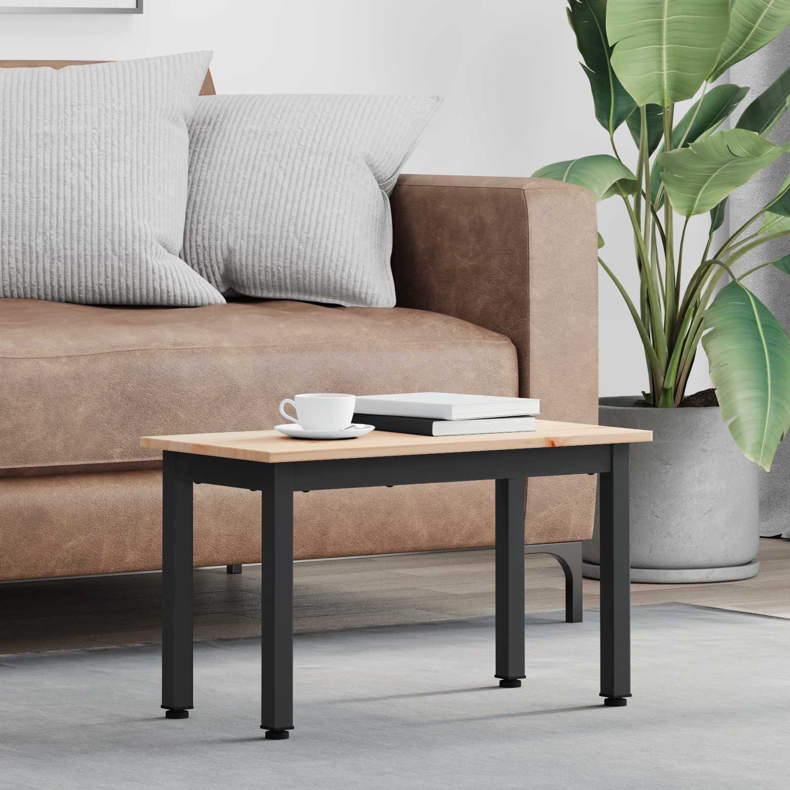 Coffee Table Natural 60 x 30 x 36 cm Solid pine wood