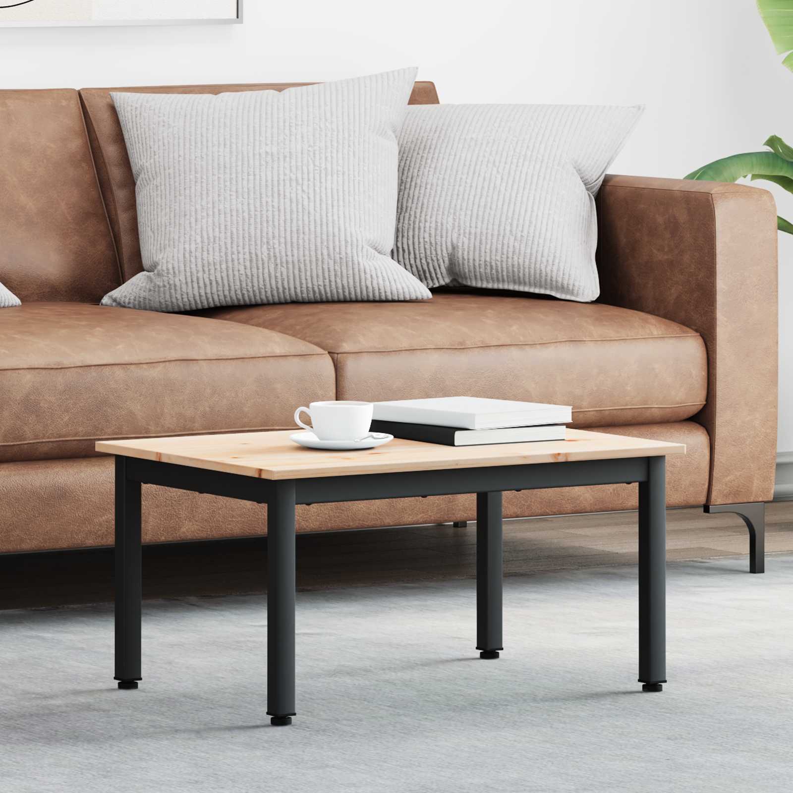 Coffee table Natural 60 x 50 x 36 cm Solid pine wood