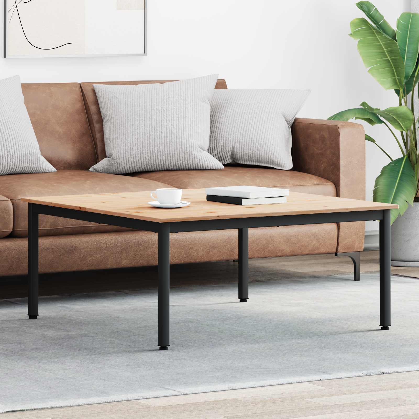 Coffee Table Natural 100 x 100 x 45 cm