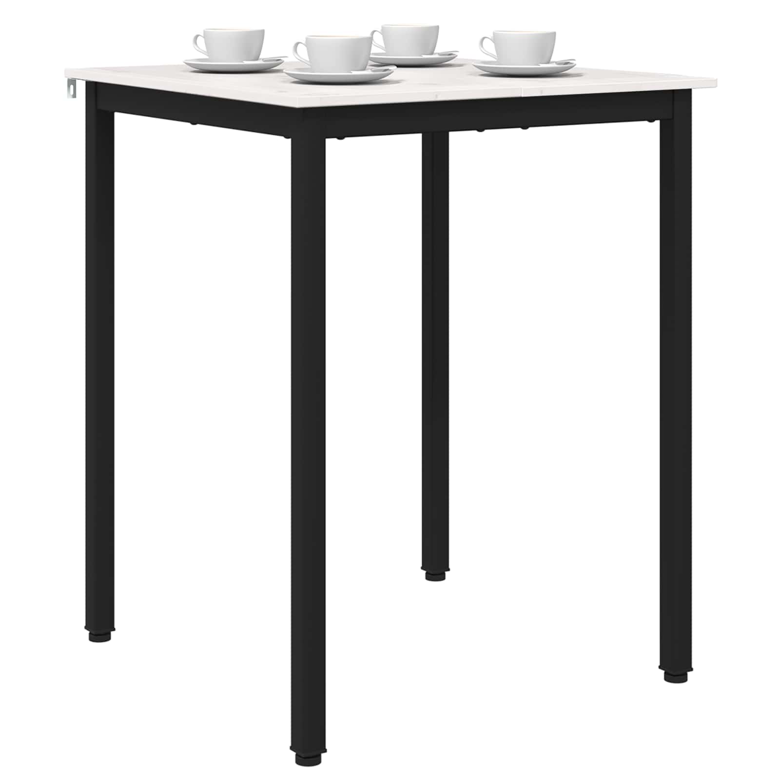 Valgomojo stalas Balta 60 x 60 x 75 cm Kietos pušies mediena