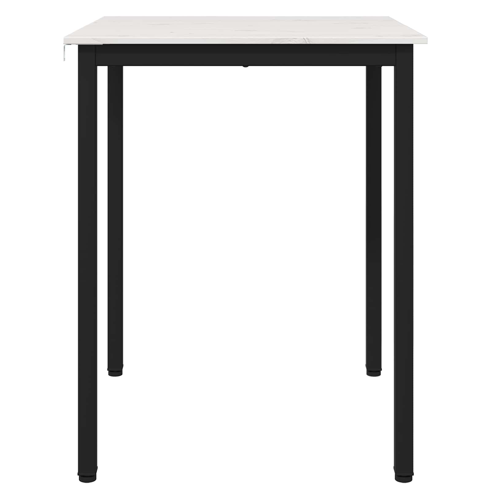 Valgomojo stalas Balta 60 x 60 x 75 cm Kietos pušies mediena