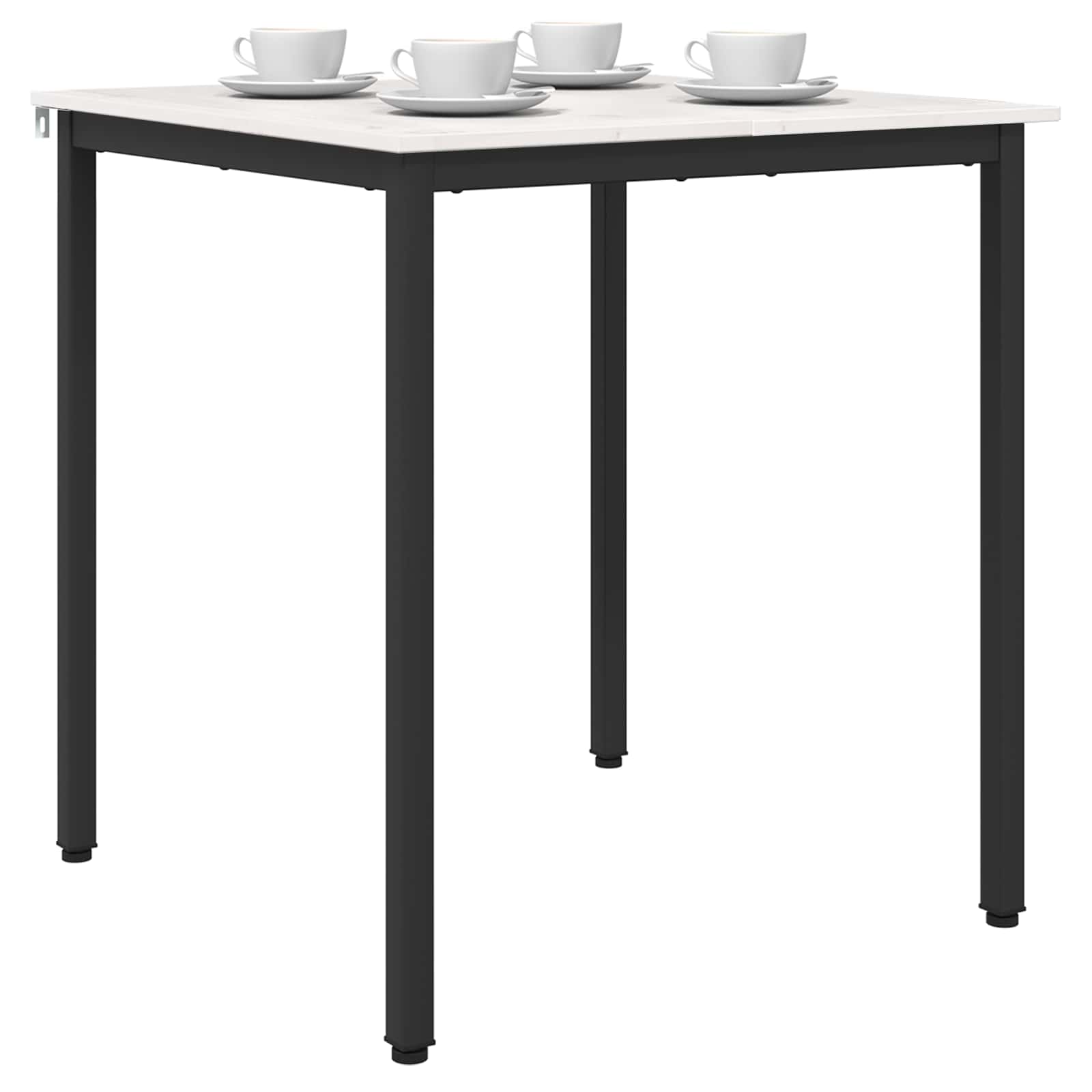 Valgomojo stalas Balta 70 x 70 x 75 cm Kietos pušies mediena