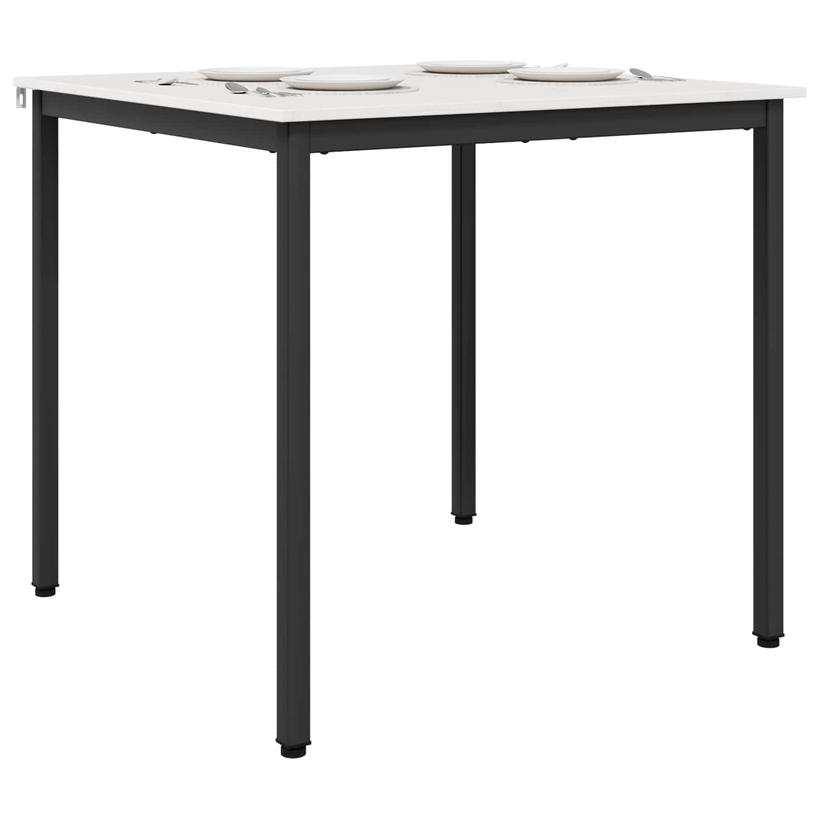 Valgomojo stalas Balta 80 x 80 x 75 cm Kietos pušies mediena