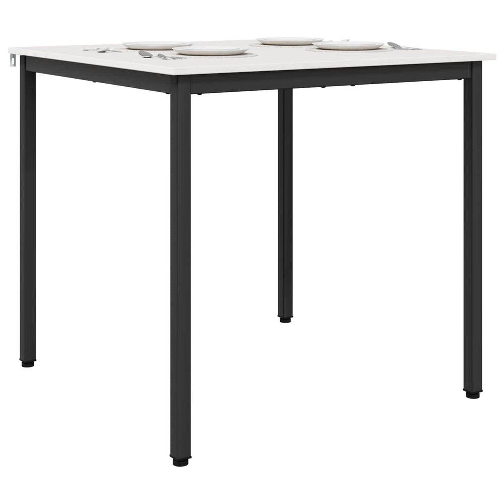 Valgomojo stalas Balta 80 x 80 x 75 cm Kietos pušies mediena