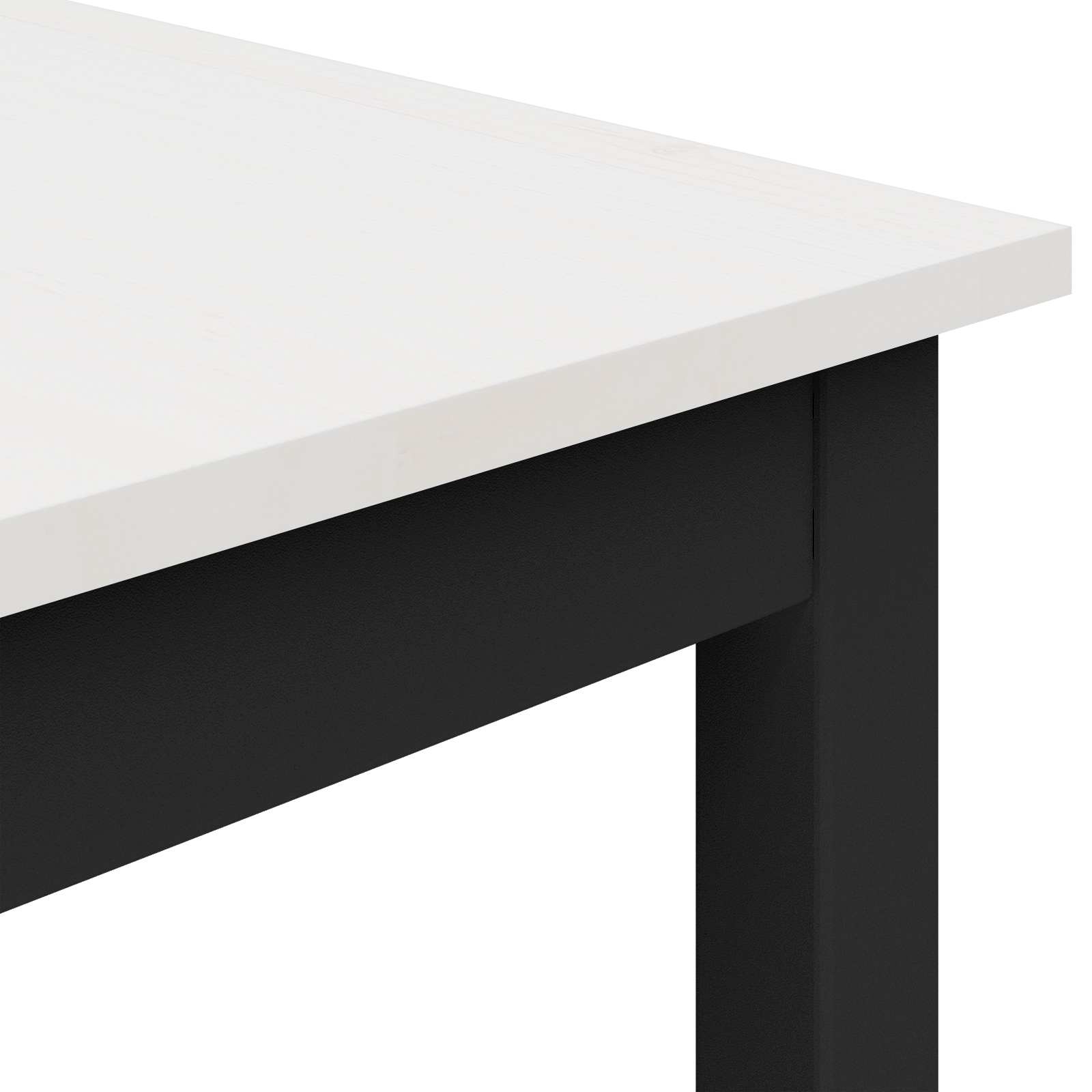 Valgomojo stalas Balta 110 x 55 x 75 cm Kietos pušies mediena
