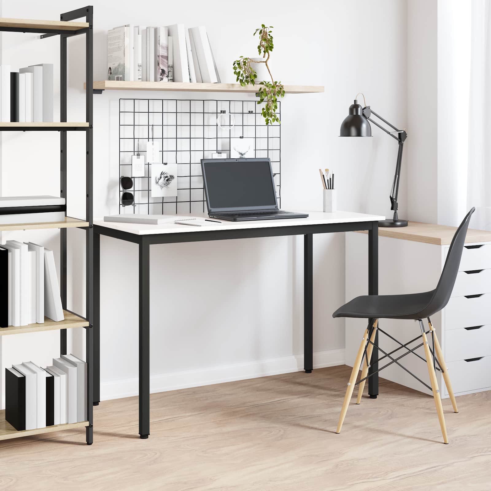 Valgomojo stalas Balta 110 x 55 x 75 cm Kietos pušies mediena