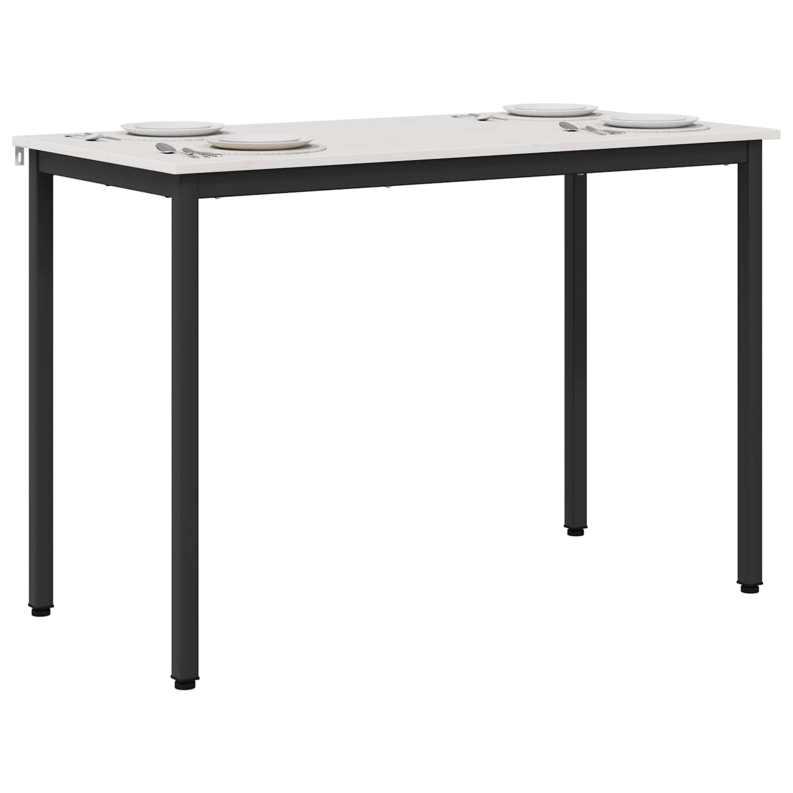 Valgomojo stalas Balta 110 x 55 x 75 cm Kietos pušies mediena