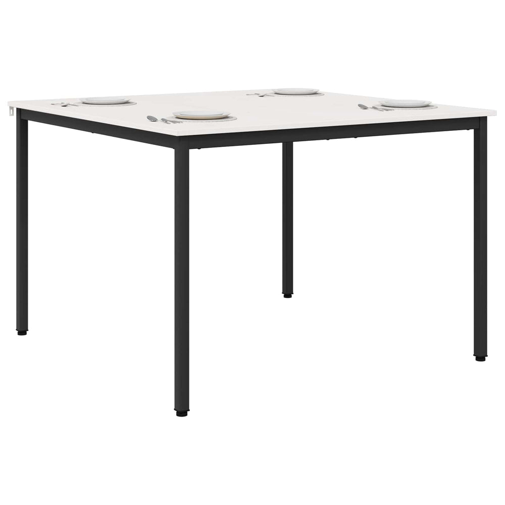Valgomojo stalas Balta 110 x 110 x 75 cm Kietos pušies mediena