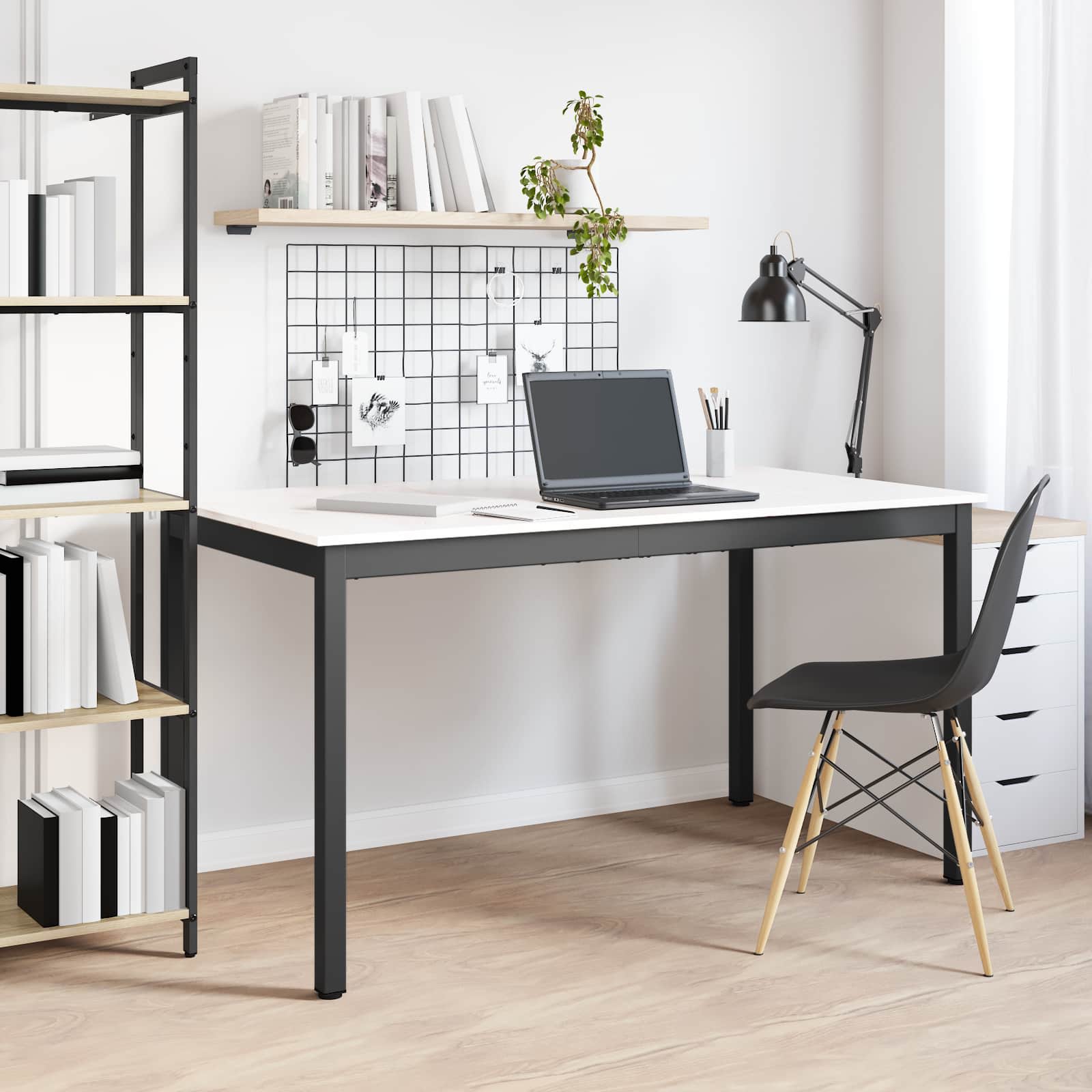 Valgomojo stalas Balta 140 x 80 x 75 cm Kietos pušies mediena