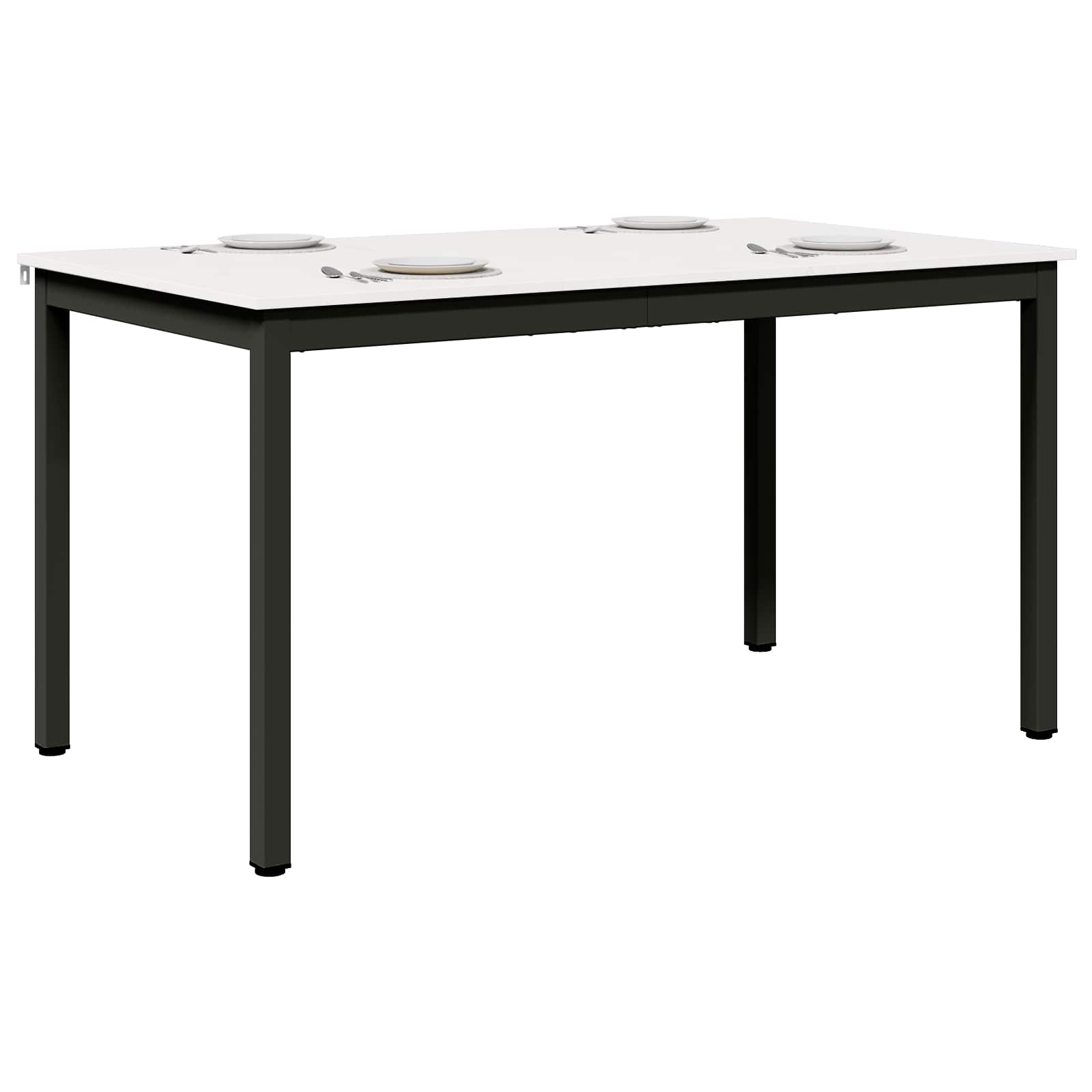 Valgomojo stalas Balta 140 x 80 x 75 cm Kietos pušies mediena