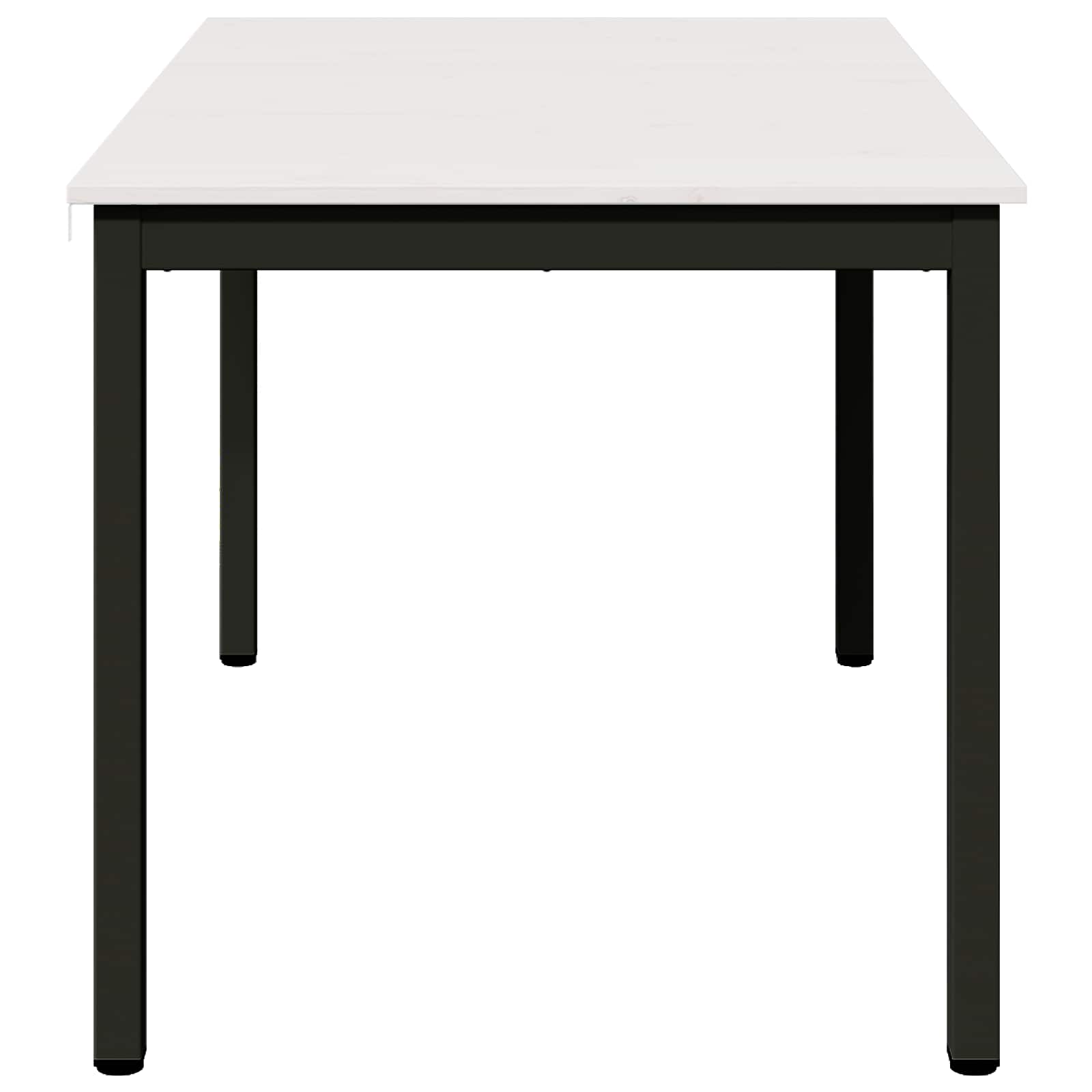 Valgomojo stalas Balta 140 x 80 x 75 cm Kietos pušies mediena