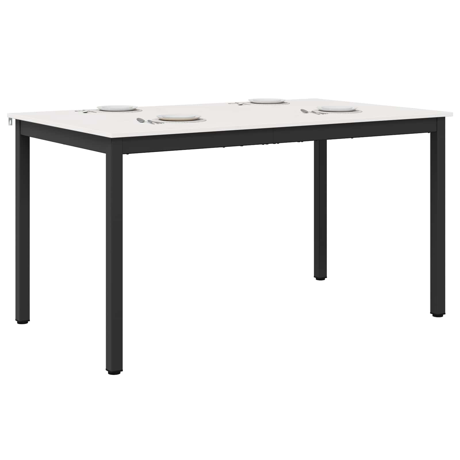 Valgomojo stalas Balta 150 x 90 x 75 cm Kietos pušies mediena