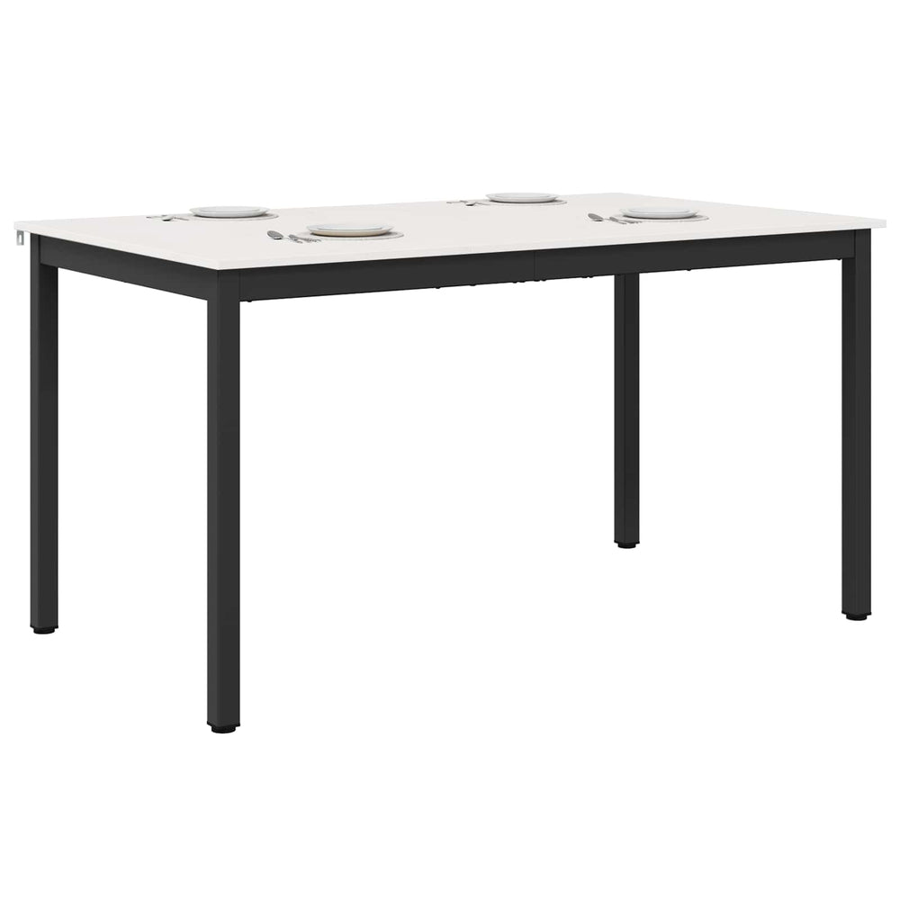 Valgomojo stalas Balta 150 x 90 x 75 cm Kietos pušies mediena