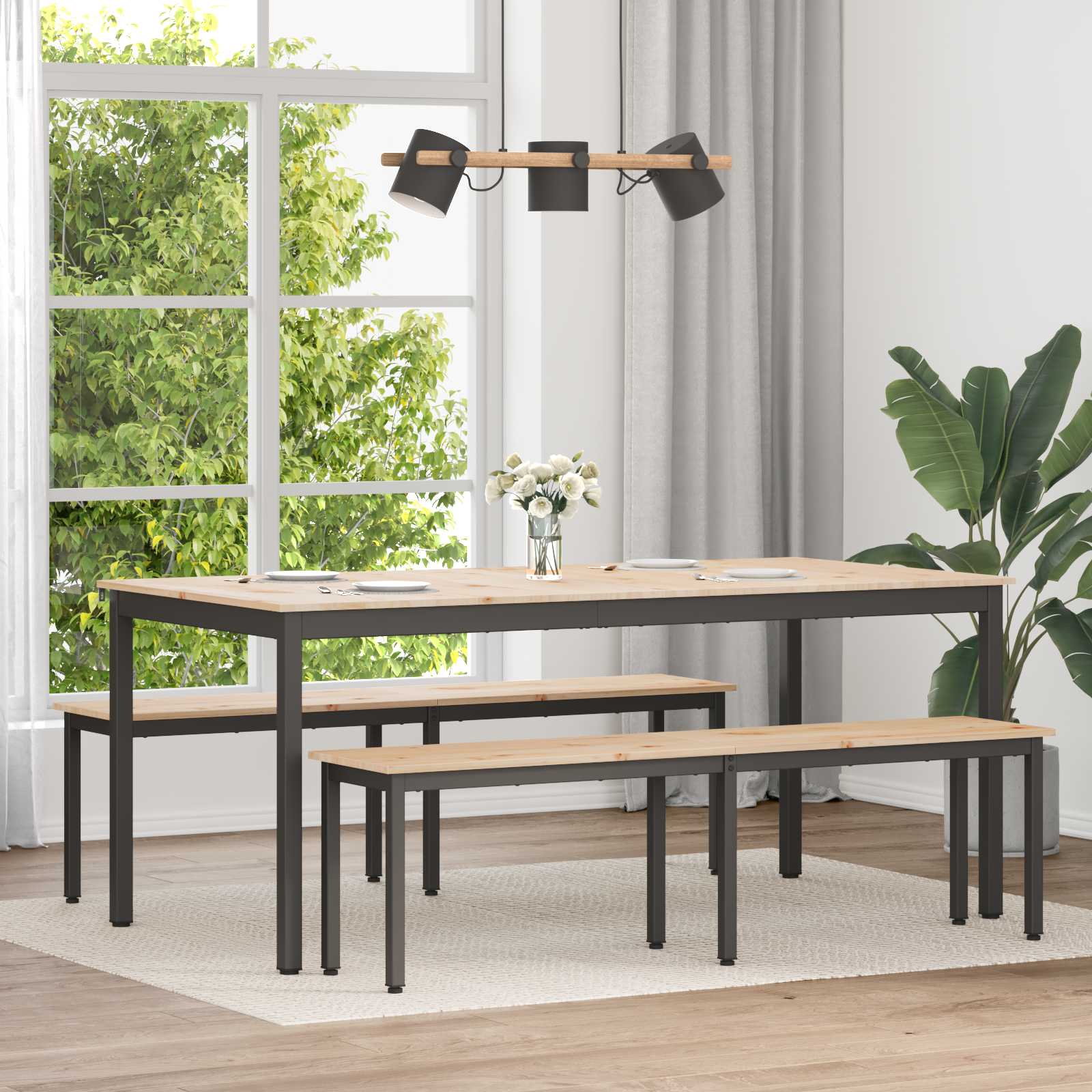 Dining table Natural 180 x 90 x 75 cm