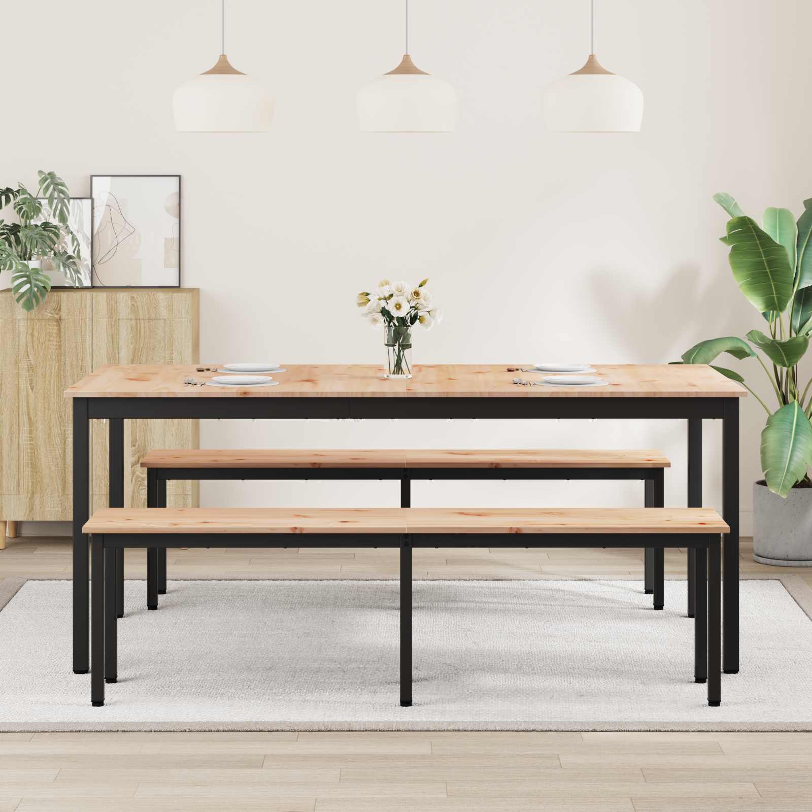 Dining table Natural 180 x 90 x 75 cm