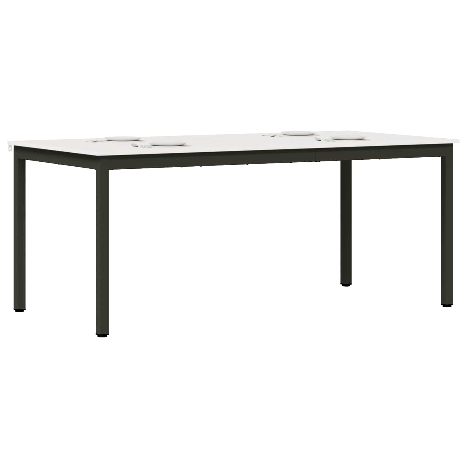 Valgomojo stalas Balta 180 x 90 x 75 cm Kietos pušies mediena