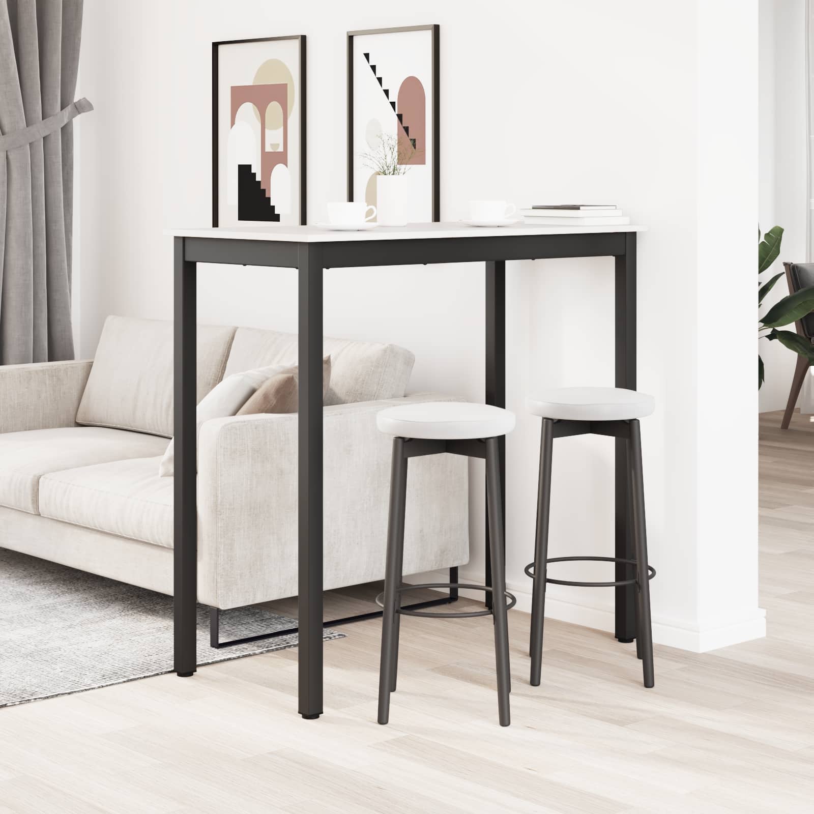 Baro stalas Balta 110 x 55 x 105 cm Kietos pušies mediena