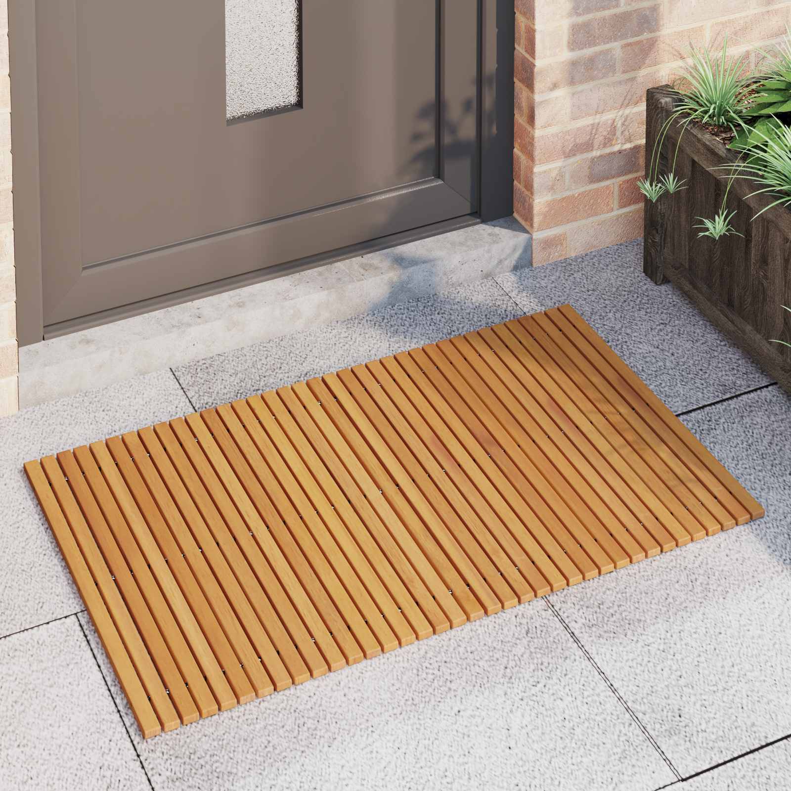 Badematte Ruda 100 x 60 cm Kietos akacijos mediena