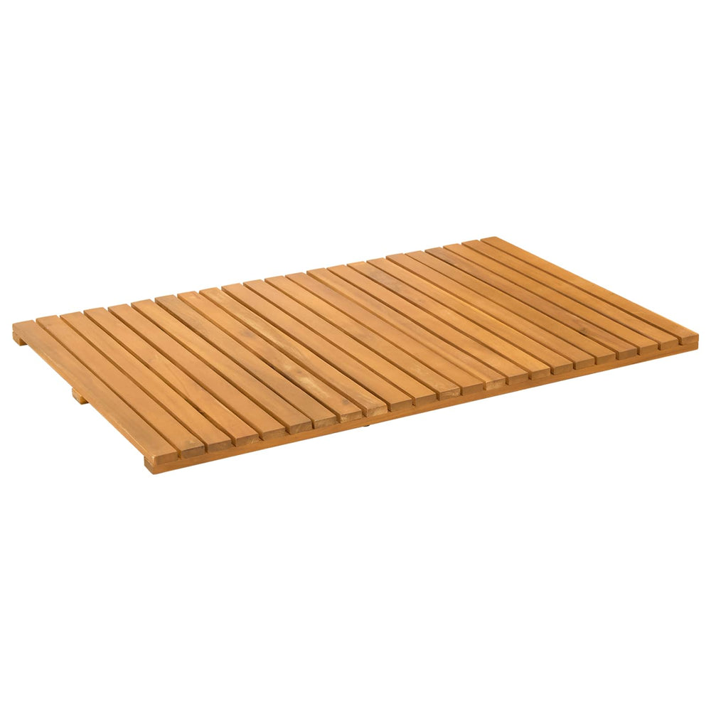 Bath Mat Simple Brown 80 x 50 cm Wood