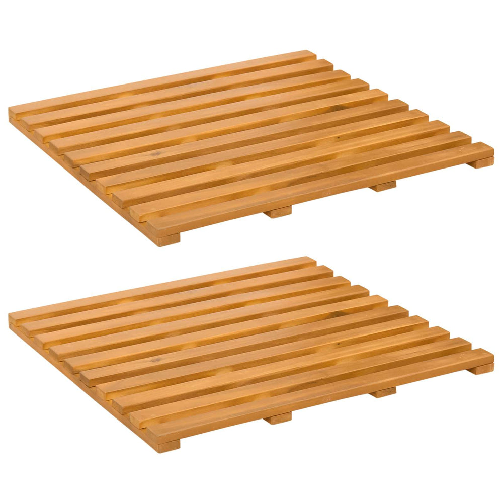 Bath Mat Plain Brown 100 x 53 cm Wood