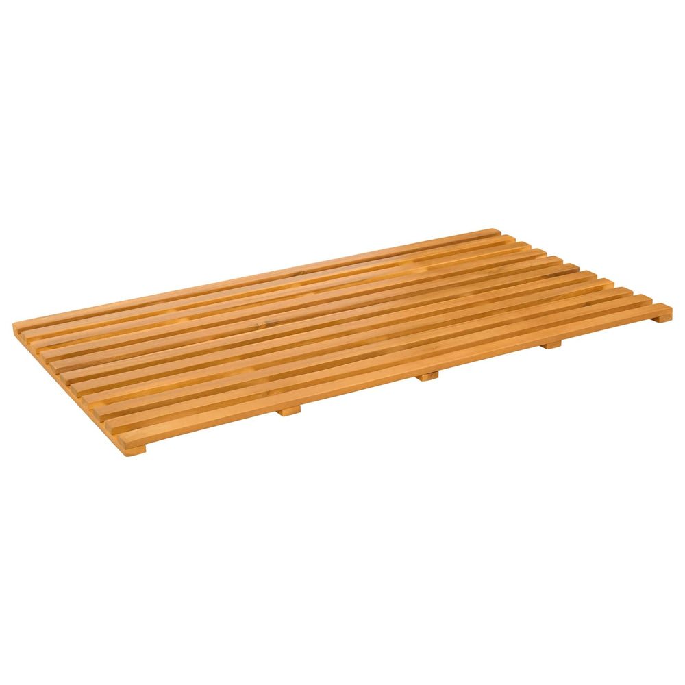 Bath Mat Plain Brown 100 x 53 cm Wood