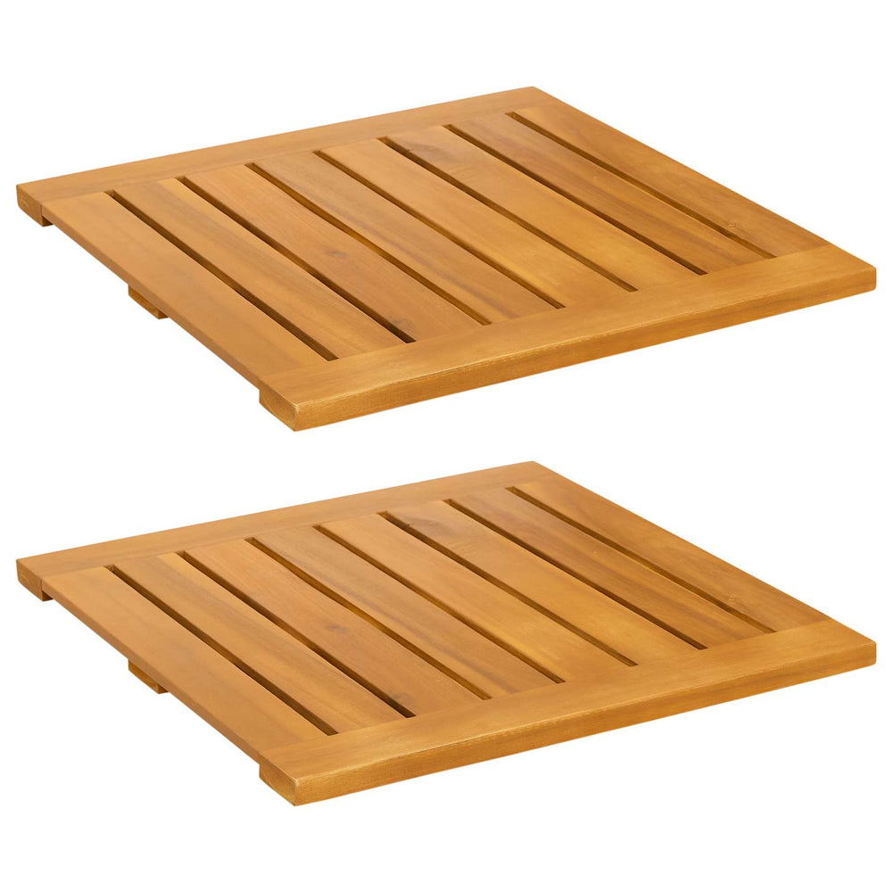 Bath Mat Simple Brown 50 x 50 cm Wood