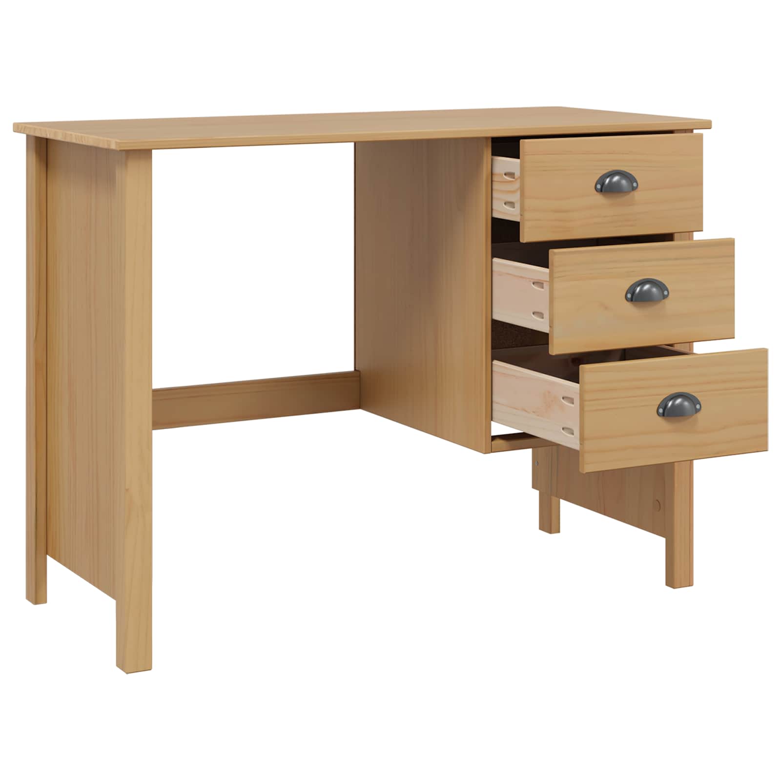 Galds ar atvilktnēm Medus brūns 100 x 45 x 74 cm