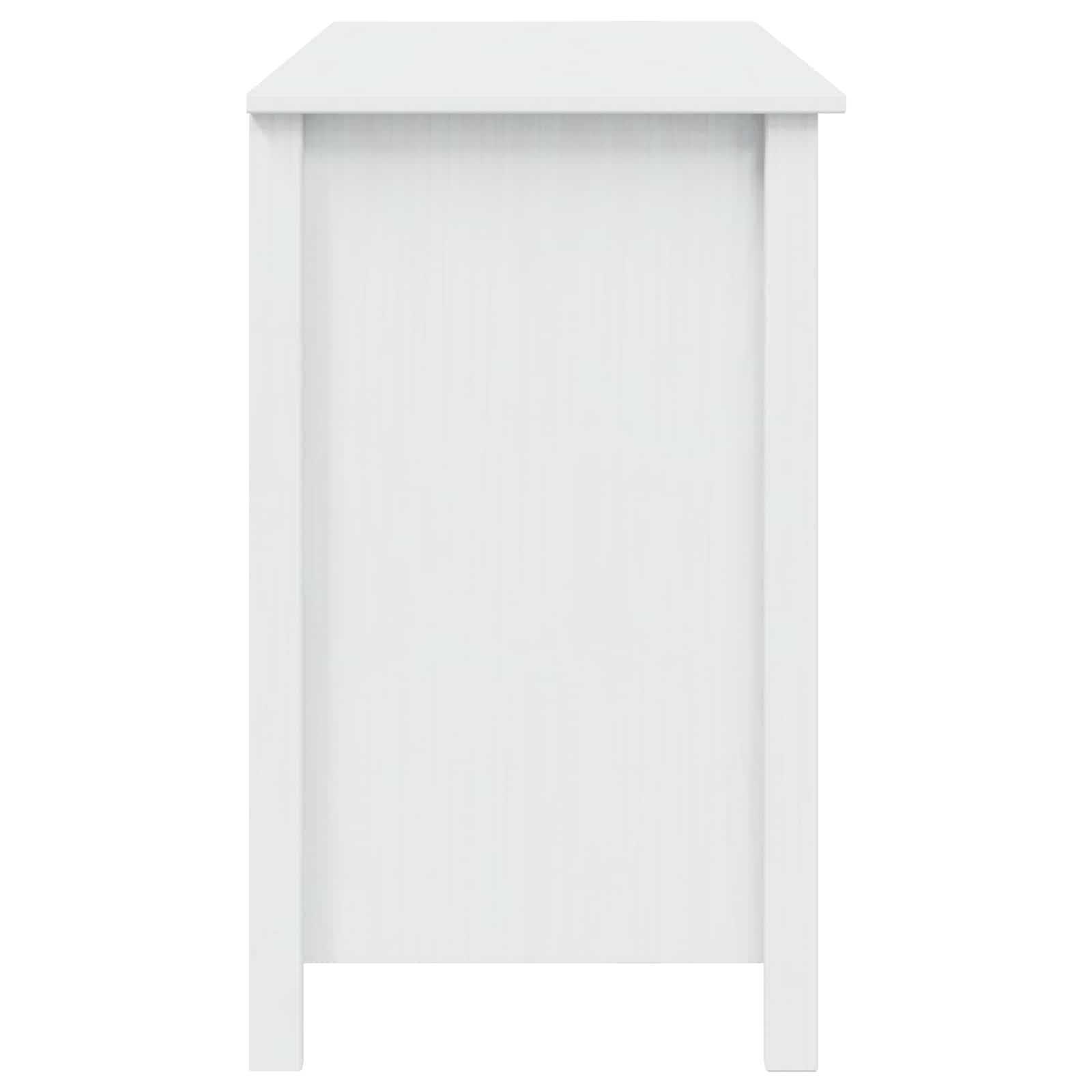 Stalas su stalčiais Balta 100 x 45 x 74 cm Kietas pušies medis