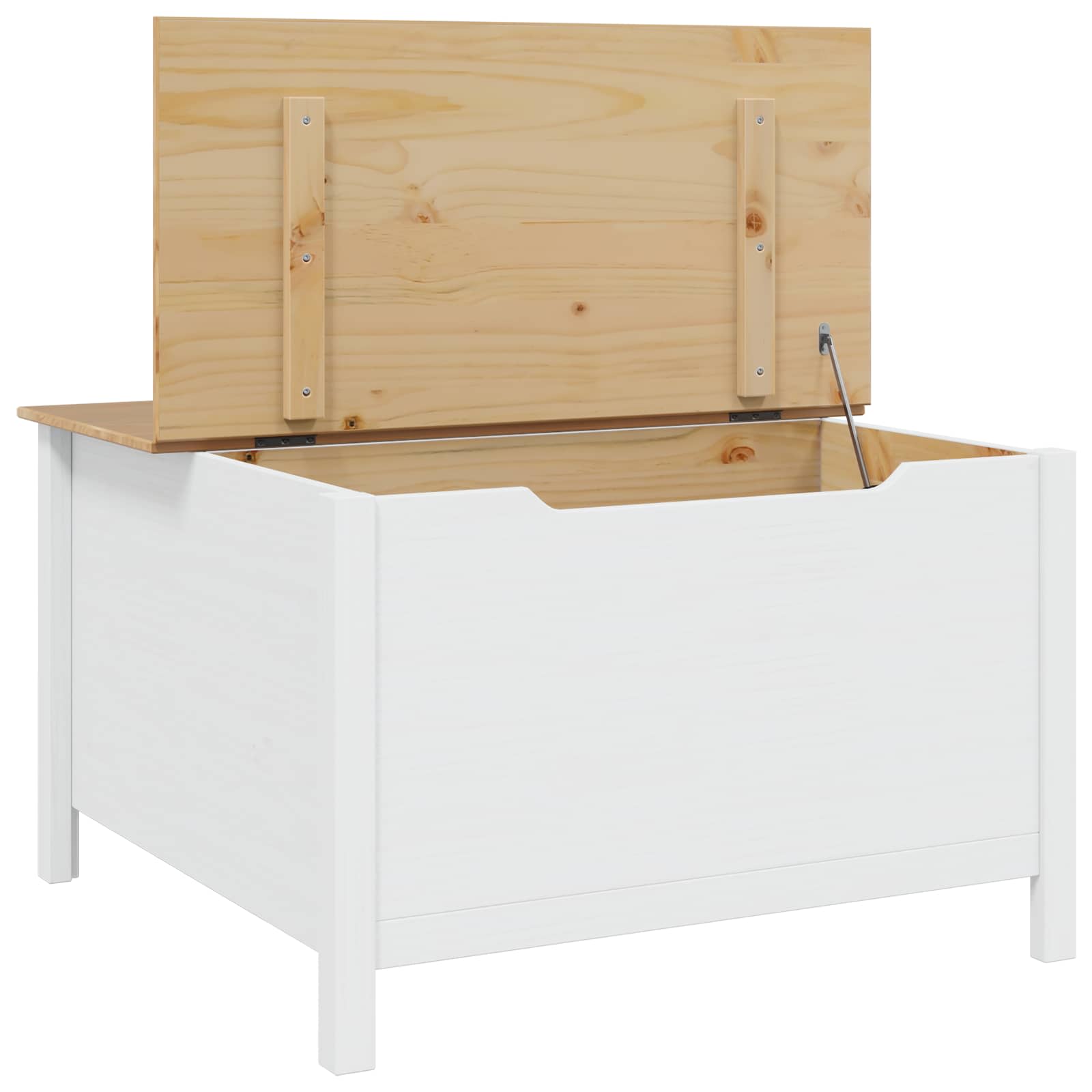 Kavos staliukas Balta ir medaus ruda 79.5 x 79.5 x 49 cm