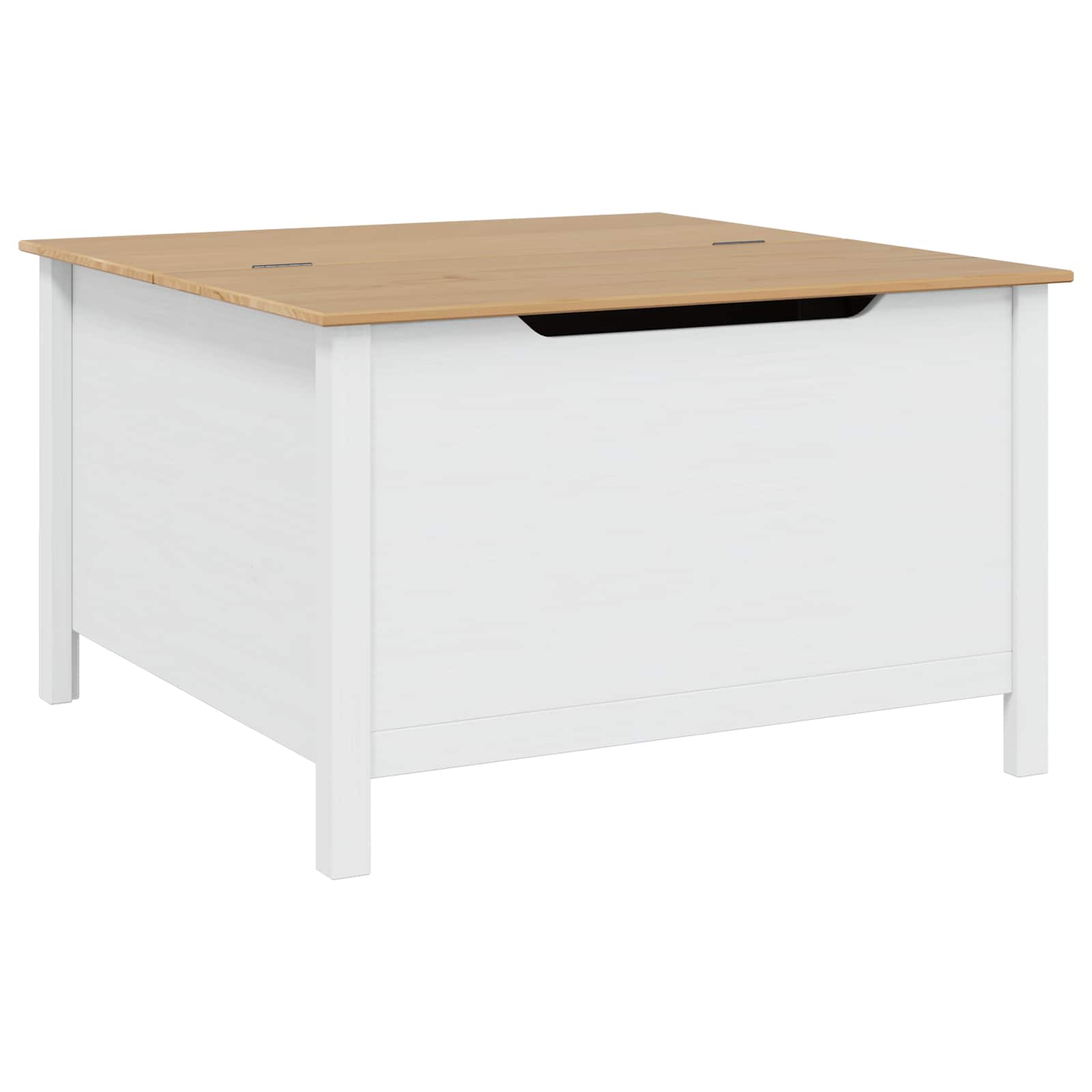 Kavos staliukas Balta ir medaus ruda 79.5 x 79.5 x 49 cm