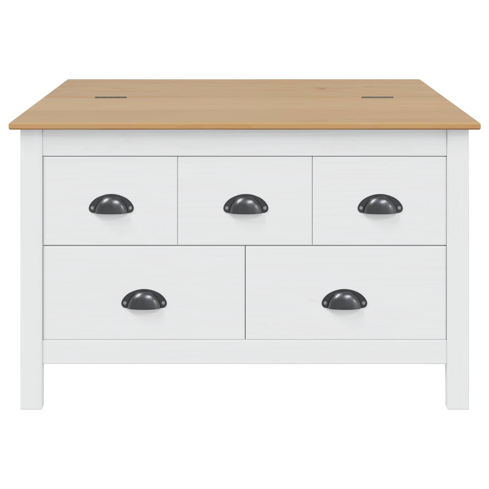 Coffee Table White and Honey Brown 79.5 x 79.5 x 49 cm