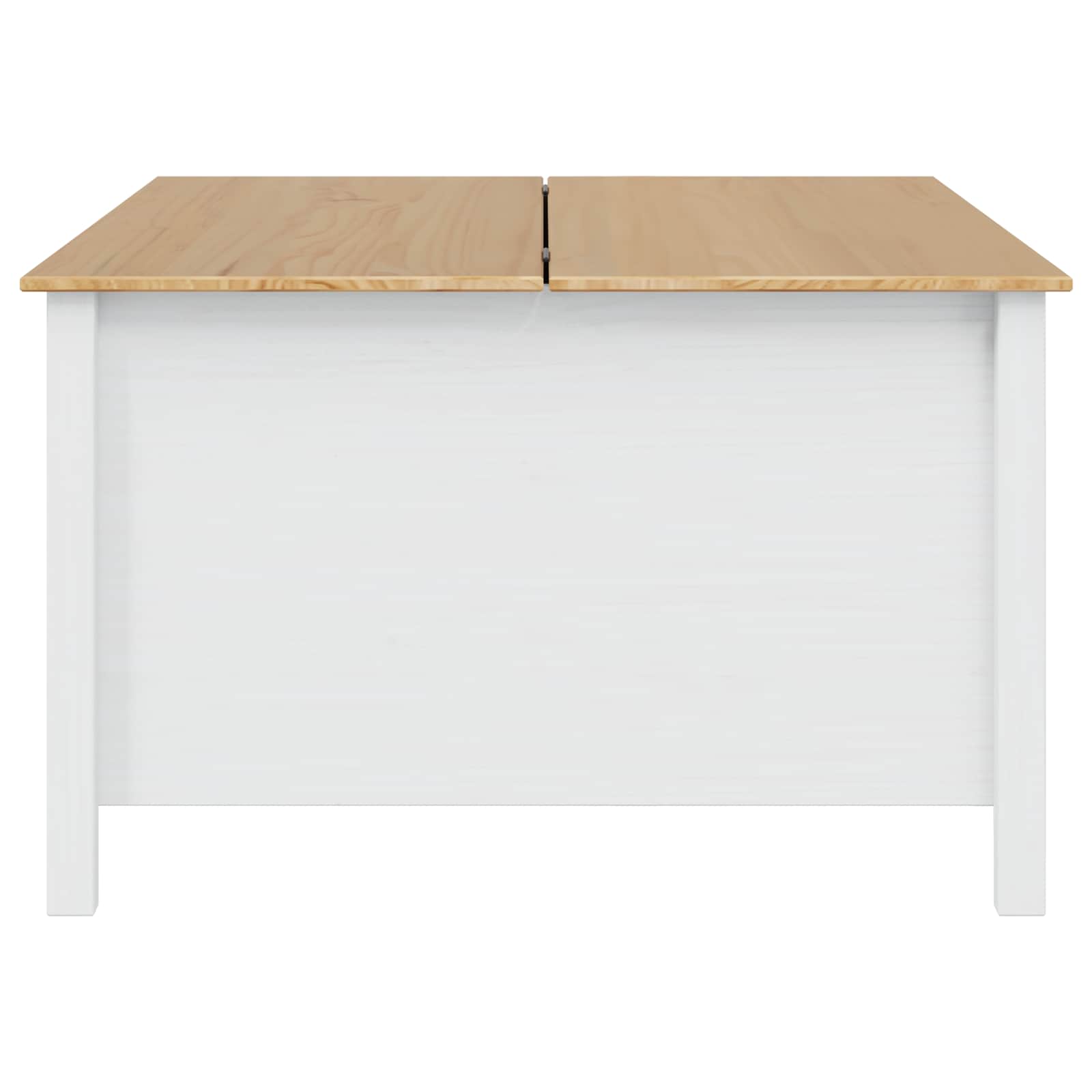 Kavos staliukas Balta ir medaus ruda 79.5 x 79.5 x 49 cm