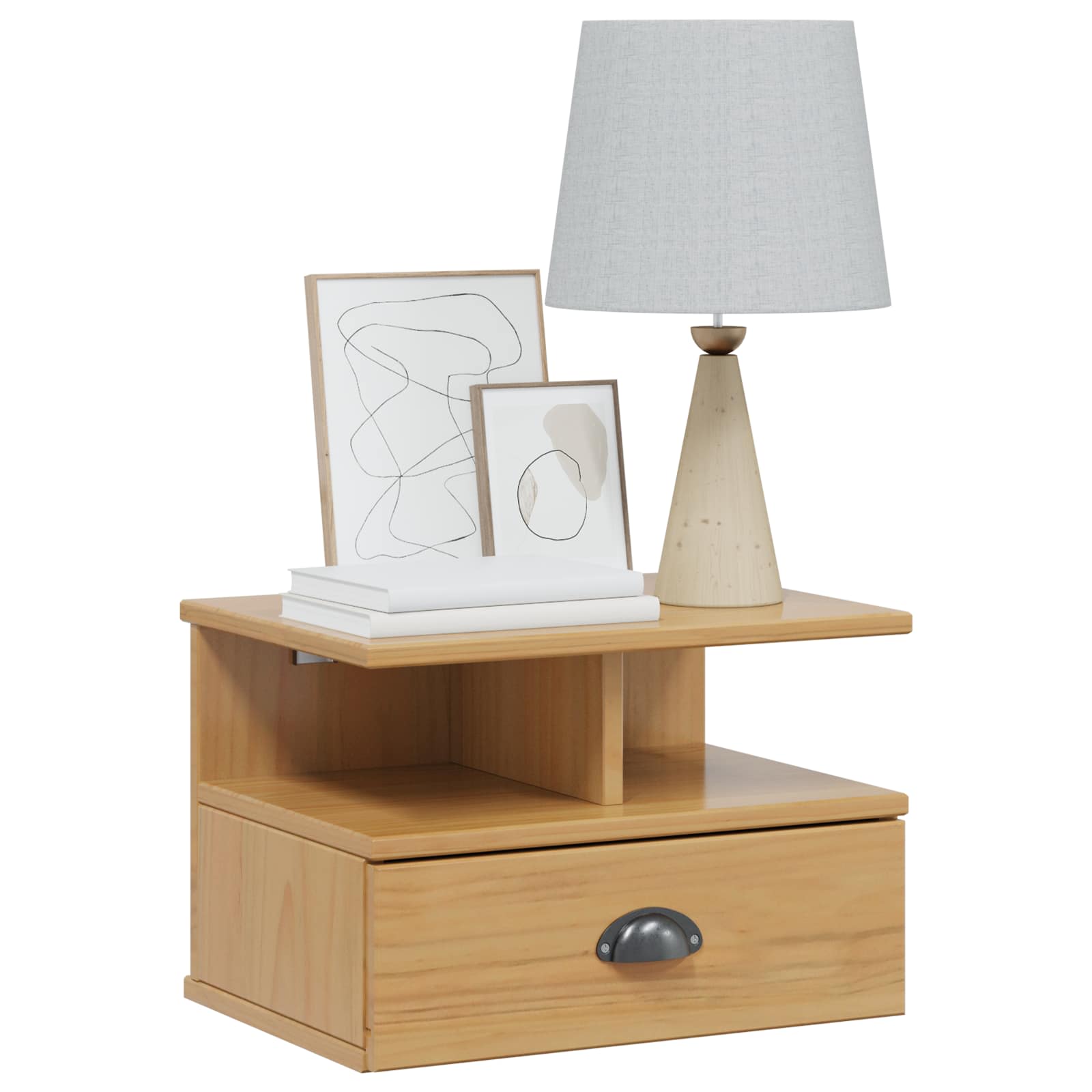 Bedside cabinet with a drawer Honey brown 40 x 31 x 27 cm