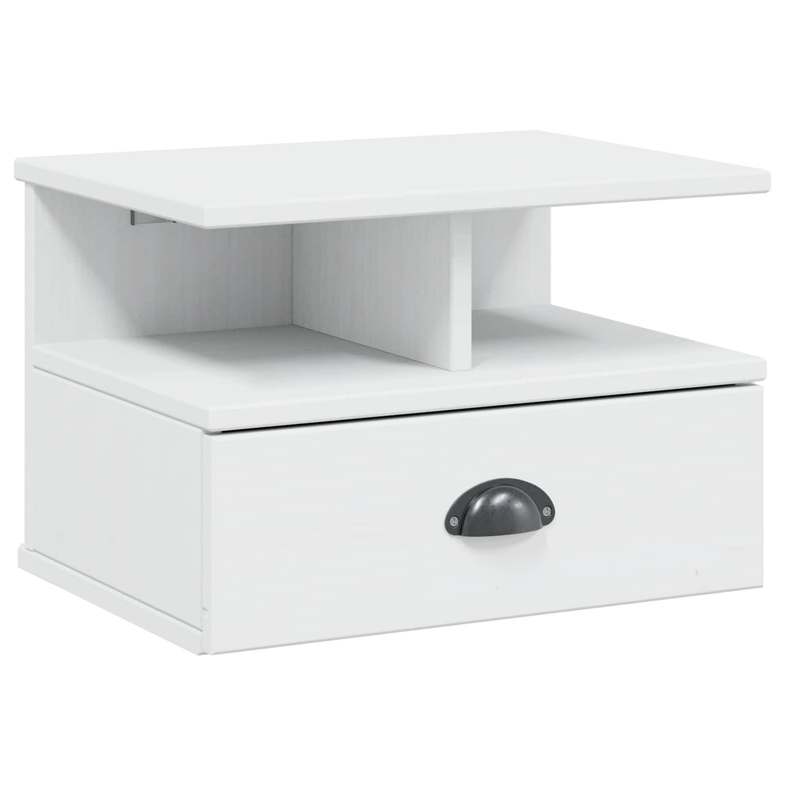 Bedside cabinet White 40 x 31 x 27 cm Solid pine wood