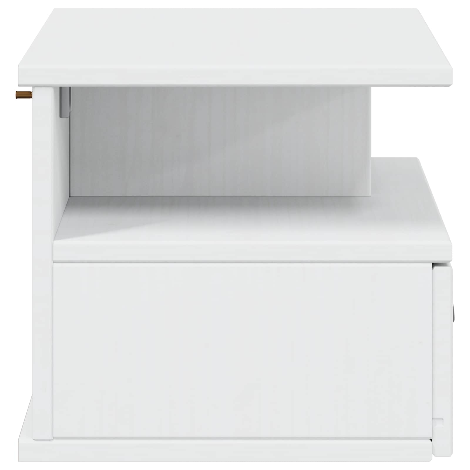 Bedside cabinet White 40 x 31 x 27 cm Solid pine wood