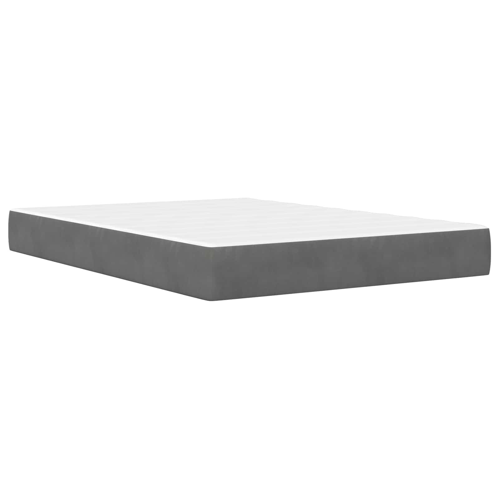 Bed frame with mattress 2 pcs Dark gray Velvet