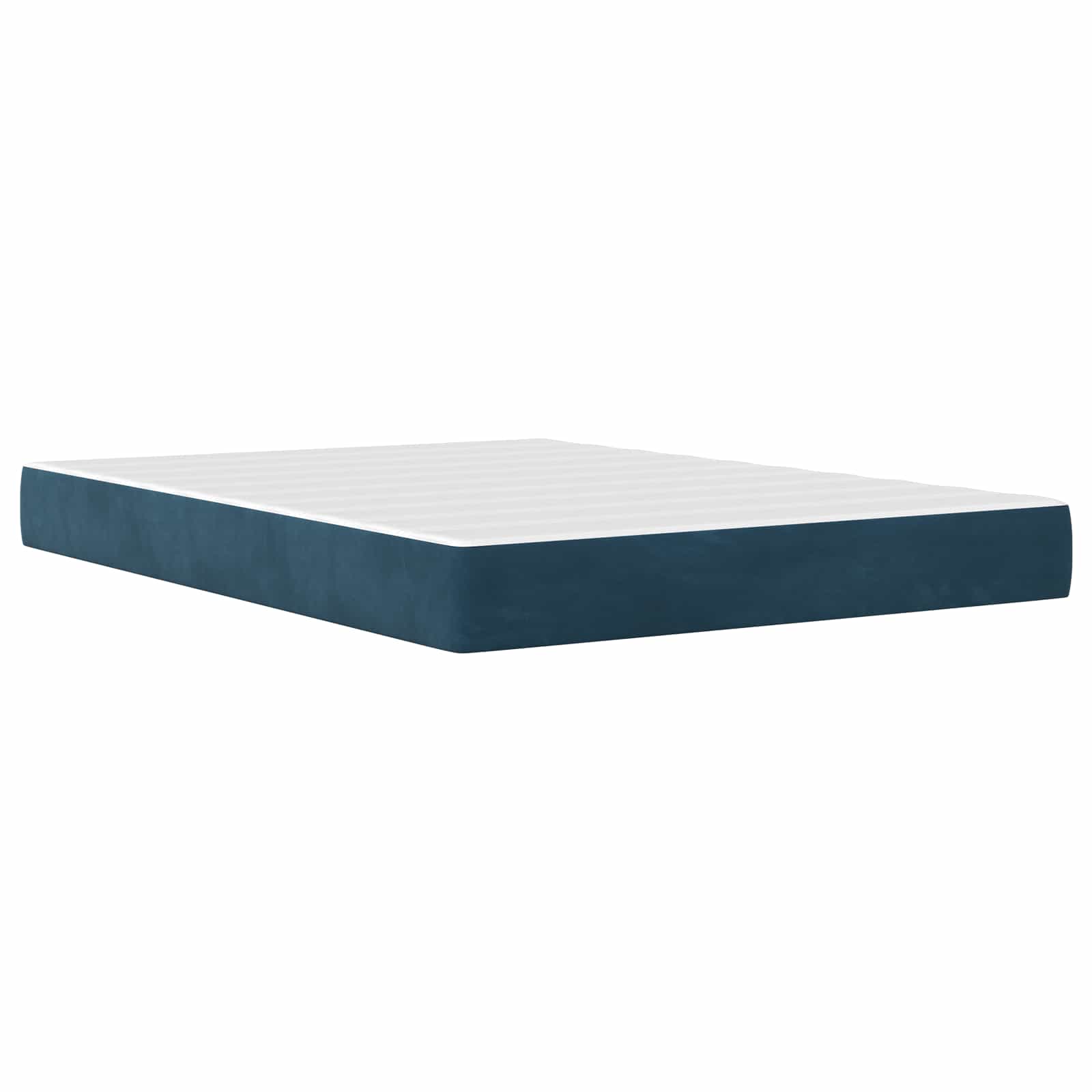 Bed frame with mattress with headboard 2 pcs Blue Velvet