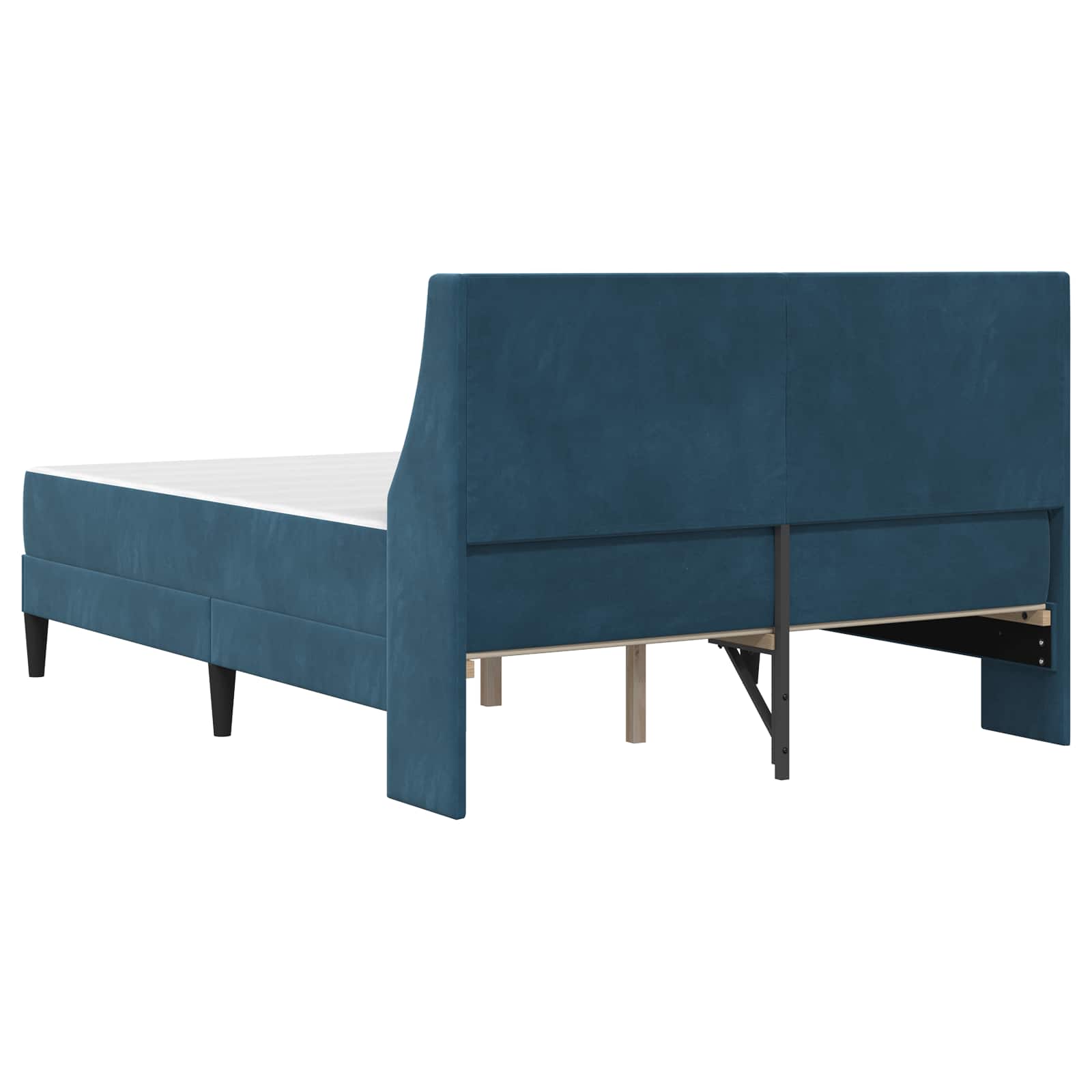 Bed frame with mattress with headboard 2 pcs Blue Velvet