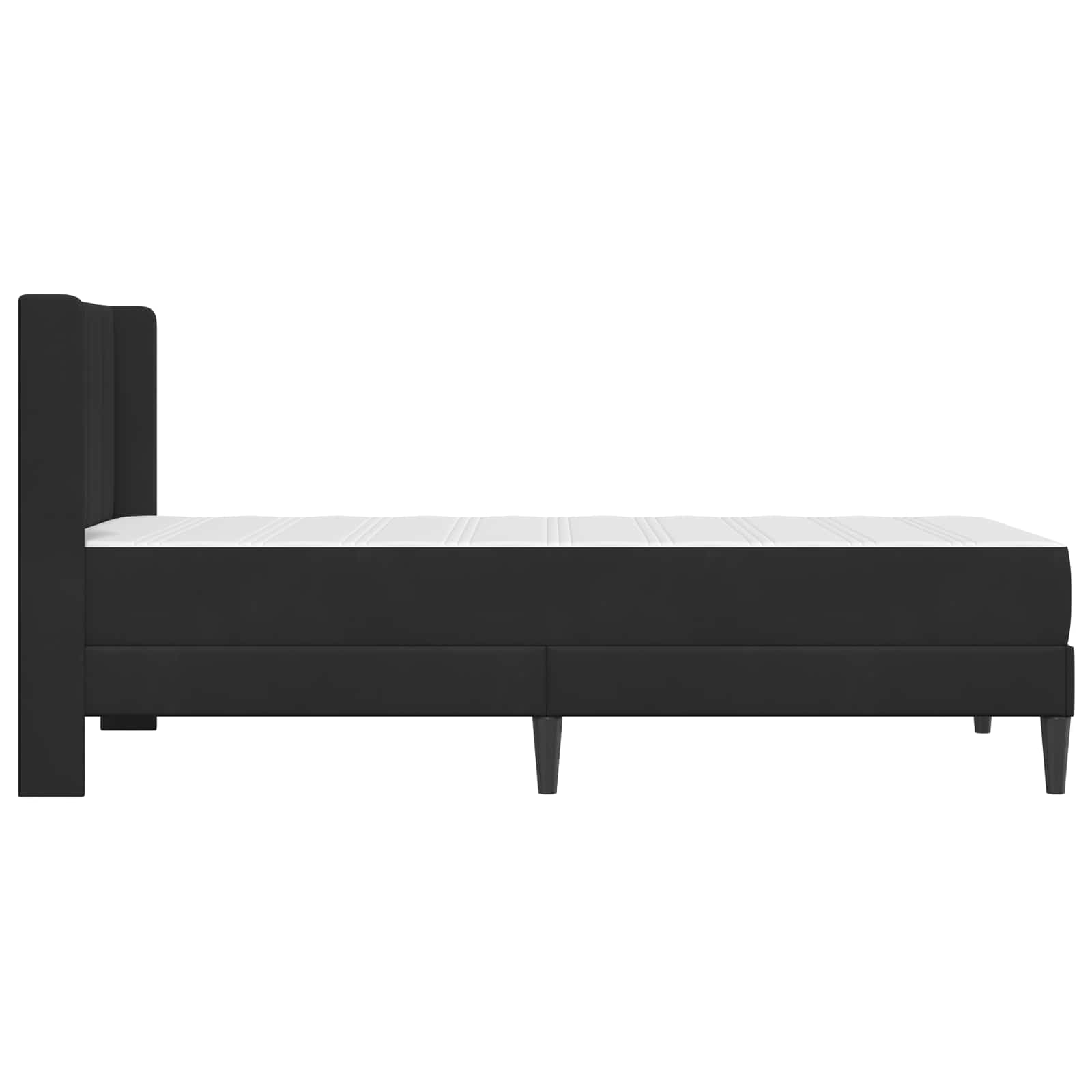 Gultas rāmis Melns 100 x 200 cm Samts