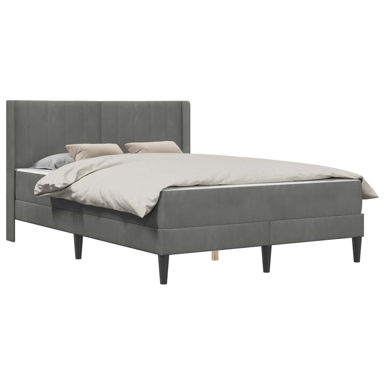 Bed frame Dark grey 120 x 190 cm Velvet