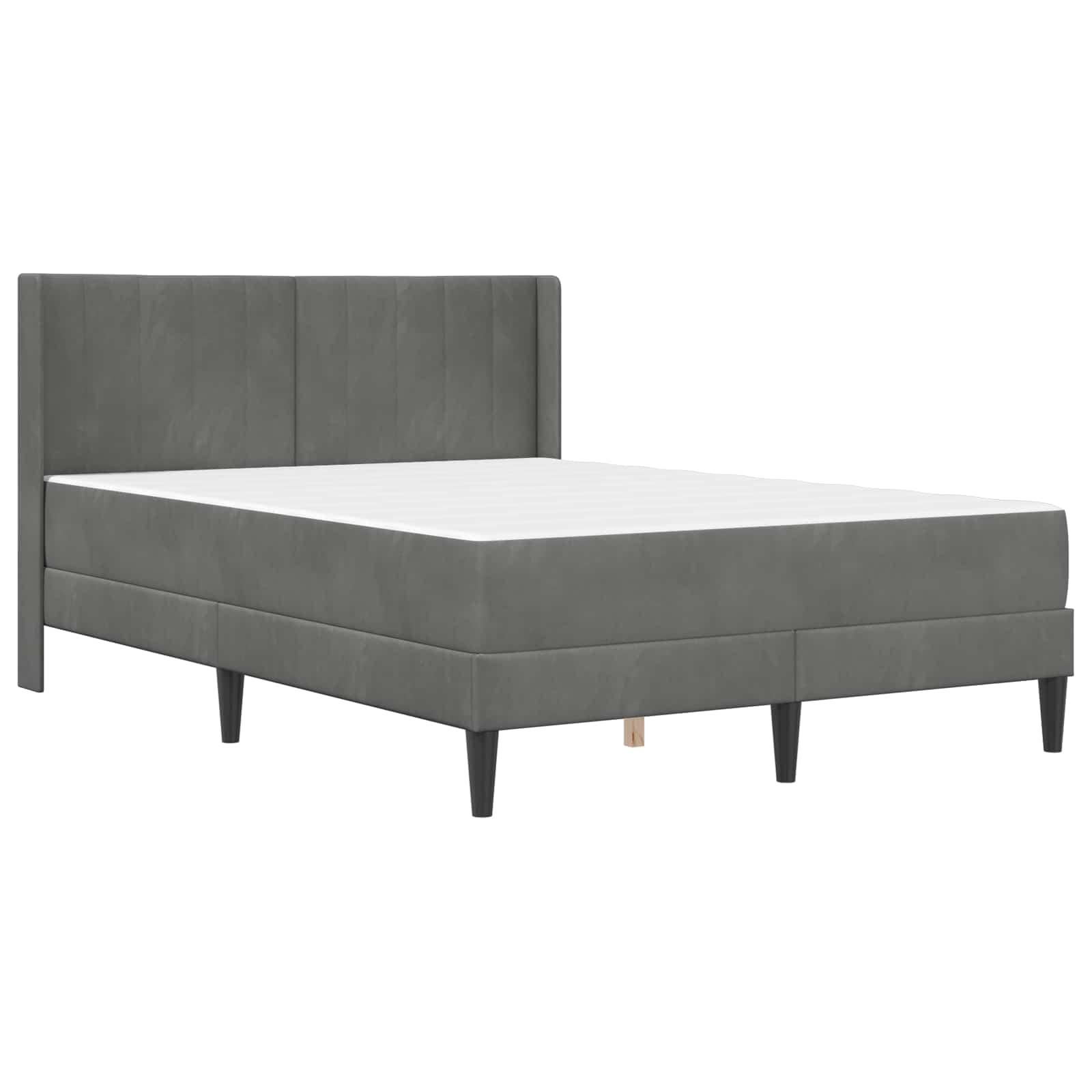 Bed frame Dark grey 120 x 190 cm Velvet