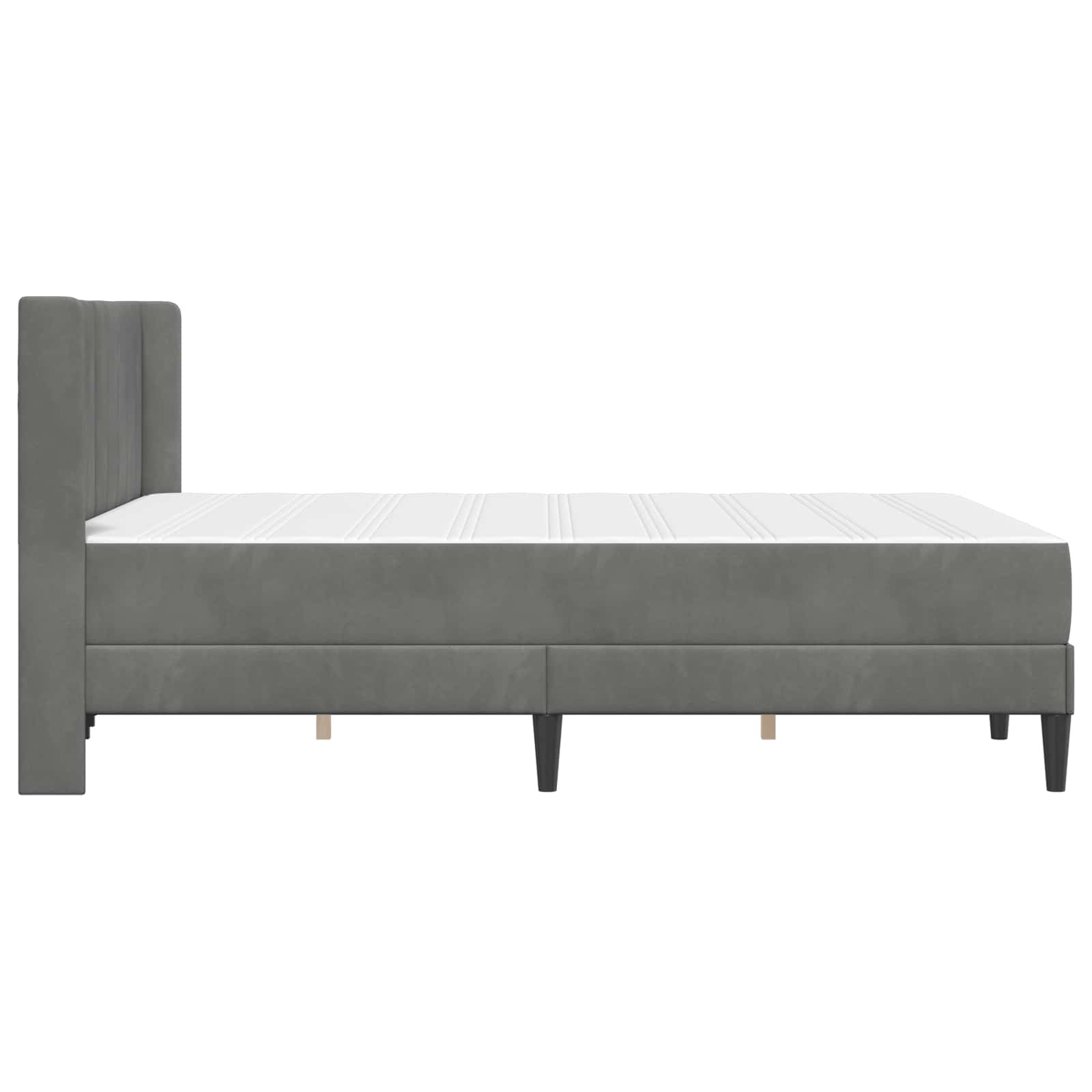 Bed frame Dark grey 120 x 190 cm Velvet