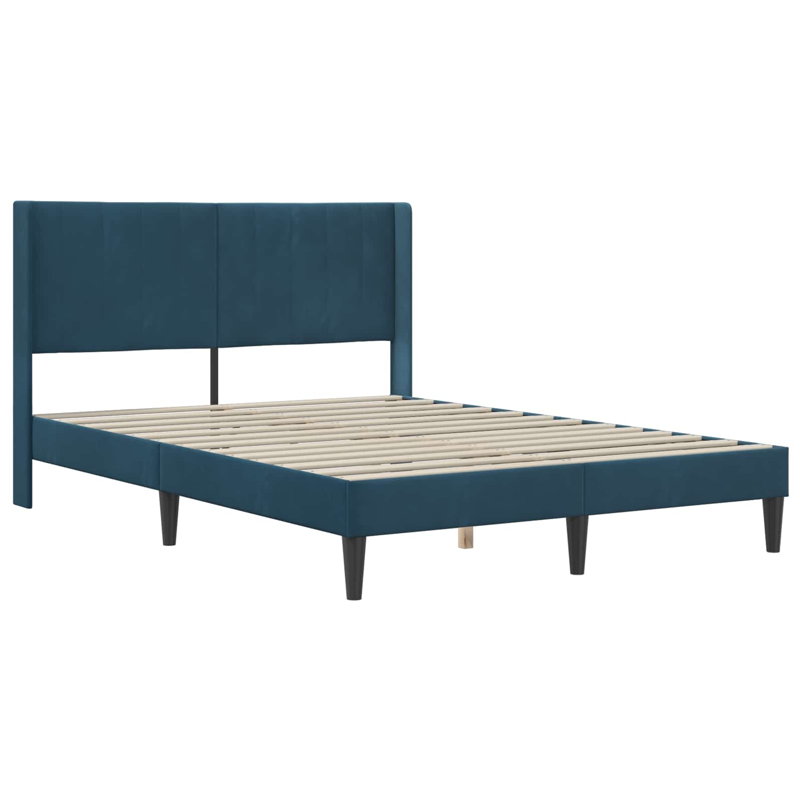 Bed Frame Blue 120 x 190 cm Velvet