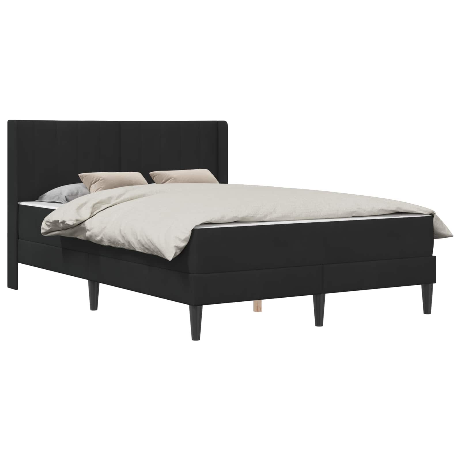 Bed frame Black 140 x 190 cm Velvet