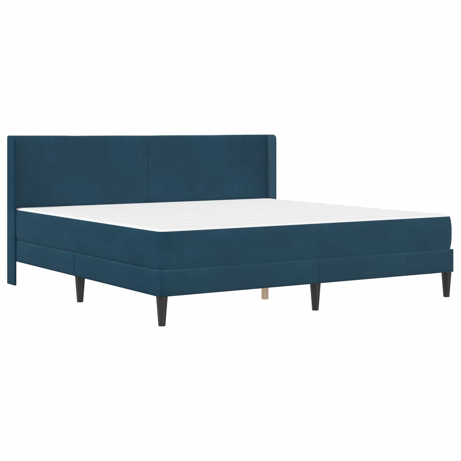 Bed Frame with Mattress Blue 180 x 200 cm Velvet