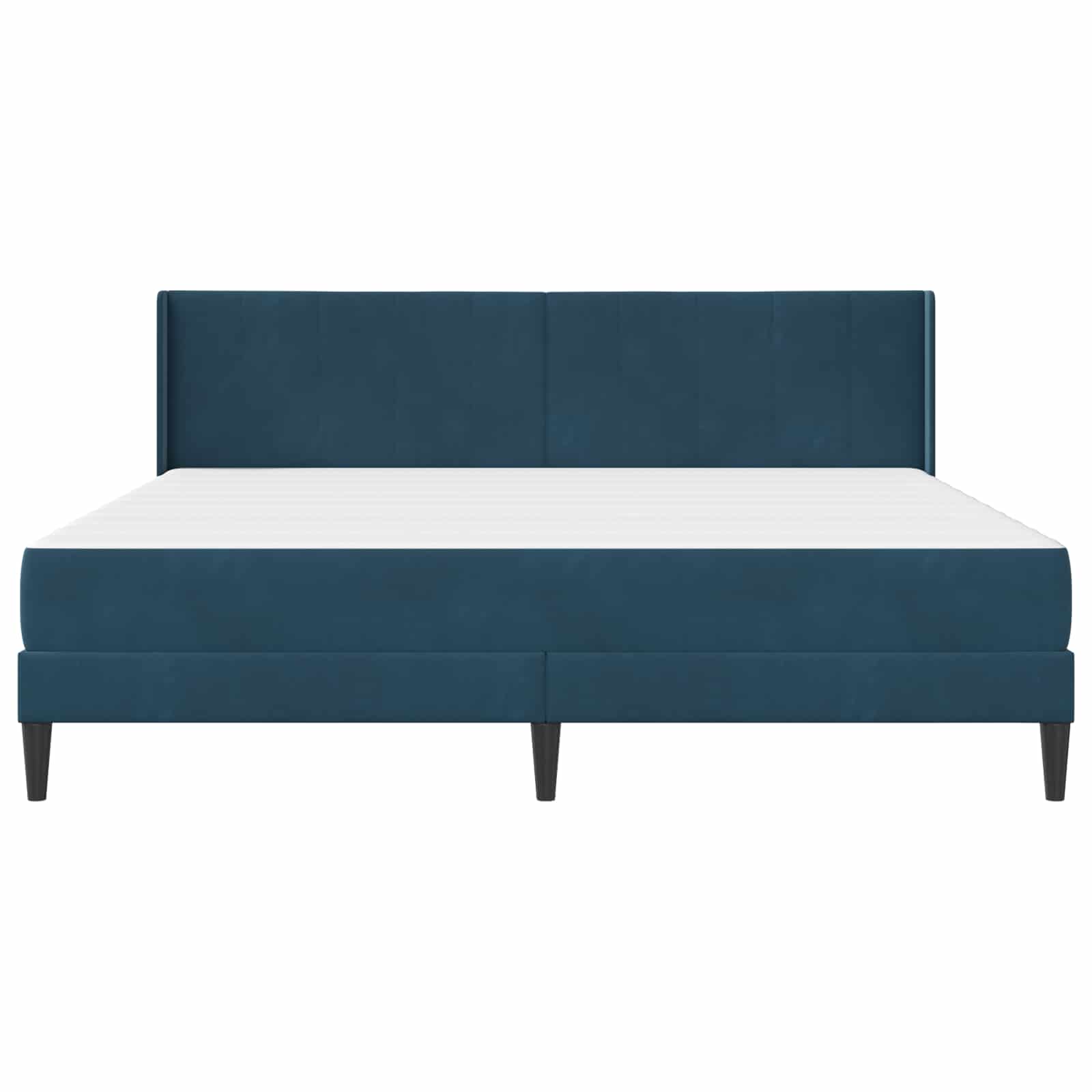Bed Frame with Mattress Blue 180 x 200 cm Velvet