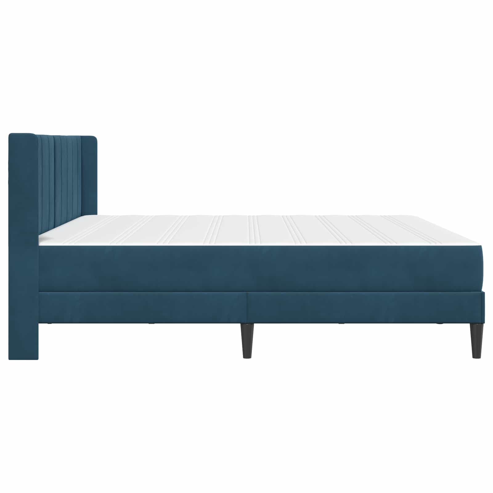 Bed Frame with Mattress Blue 180 x 200 cm Velvet