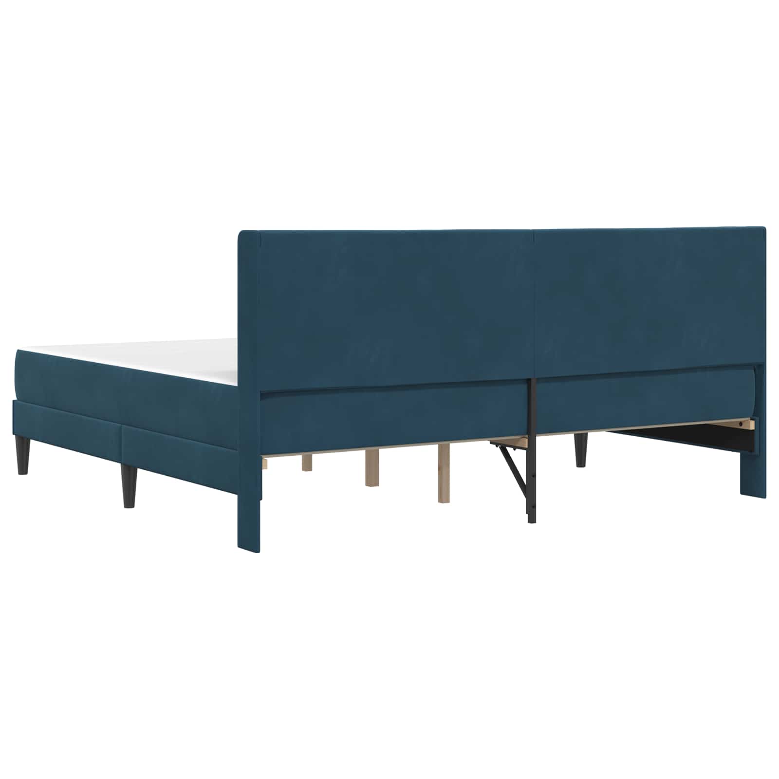 Bed frame with mattress with headboard 2 pcs Blue Velvet